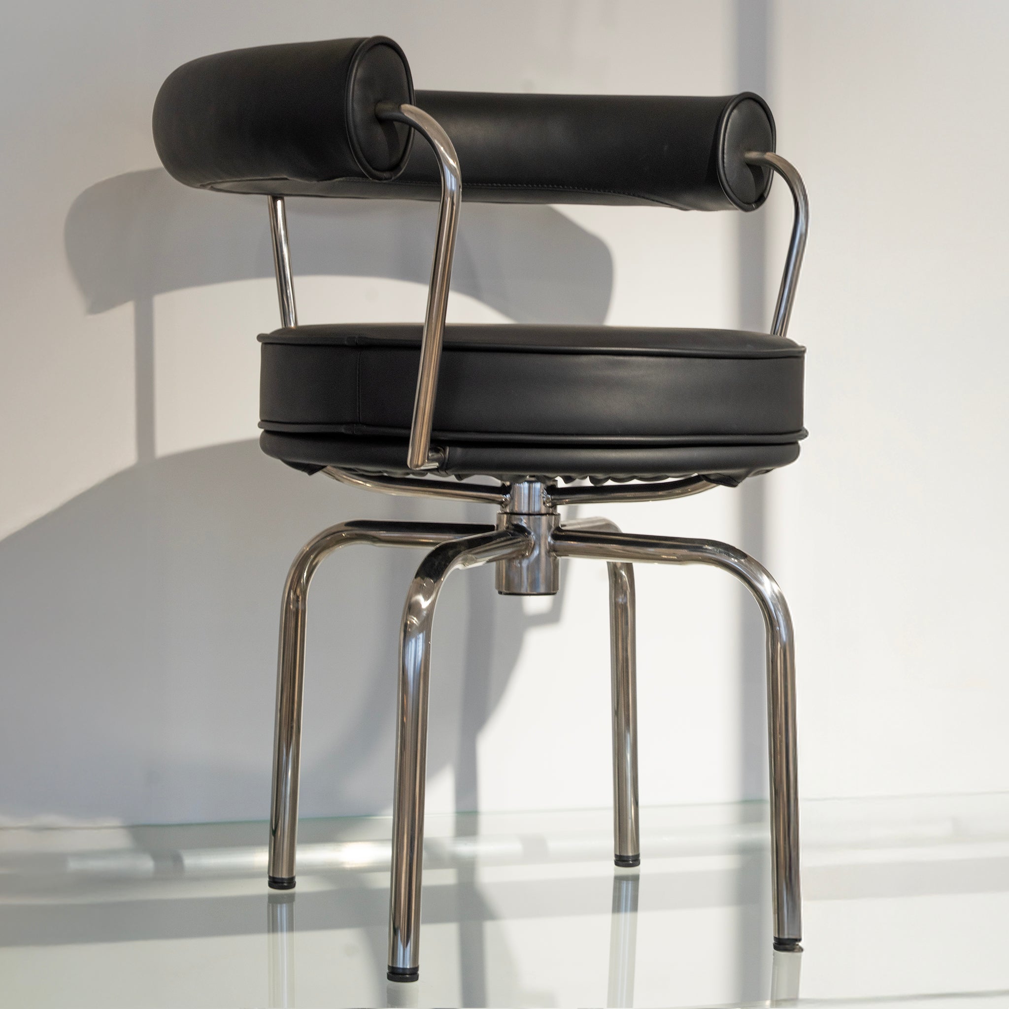 Mid-Century Chrome Swivel Chair