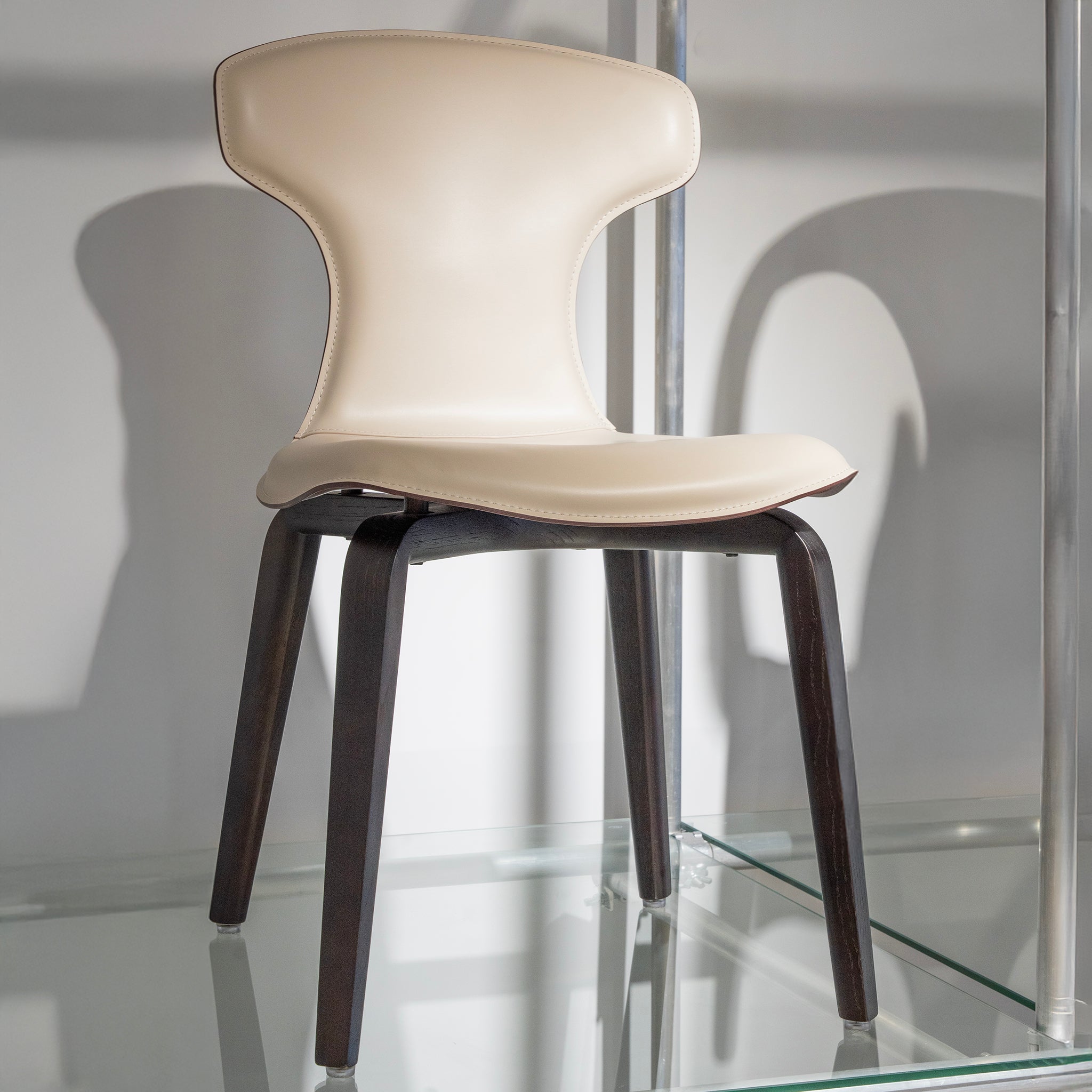 Refined Leather Shell Chair