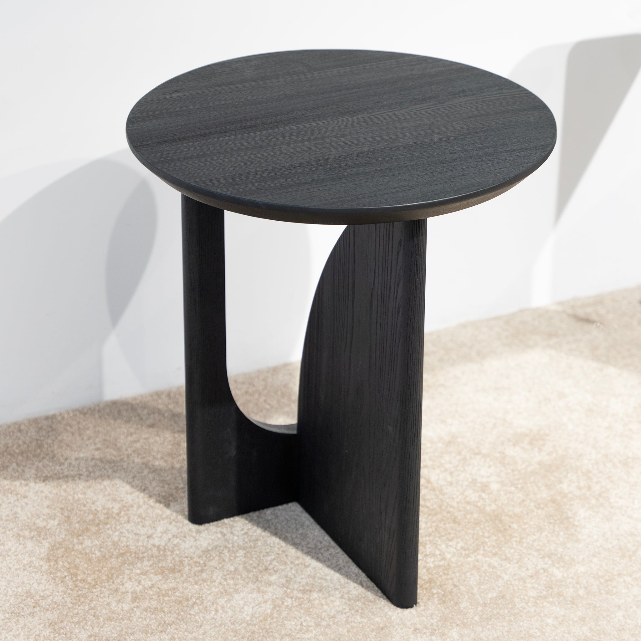 Sculpted Noir Side Table