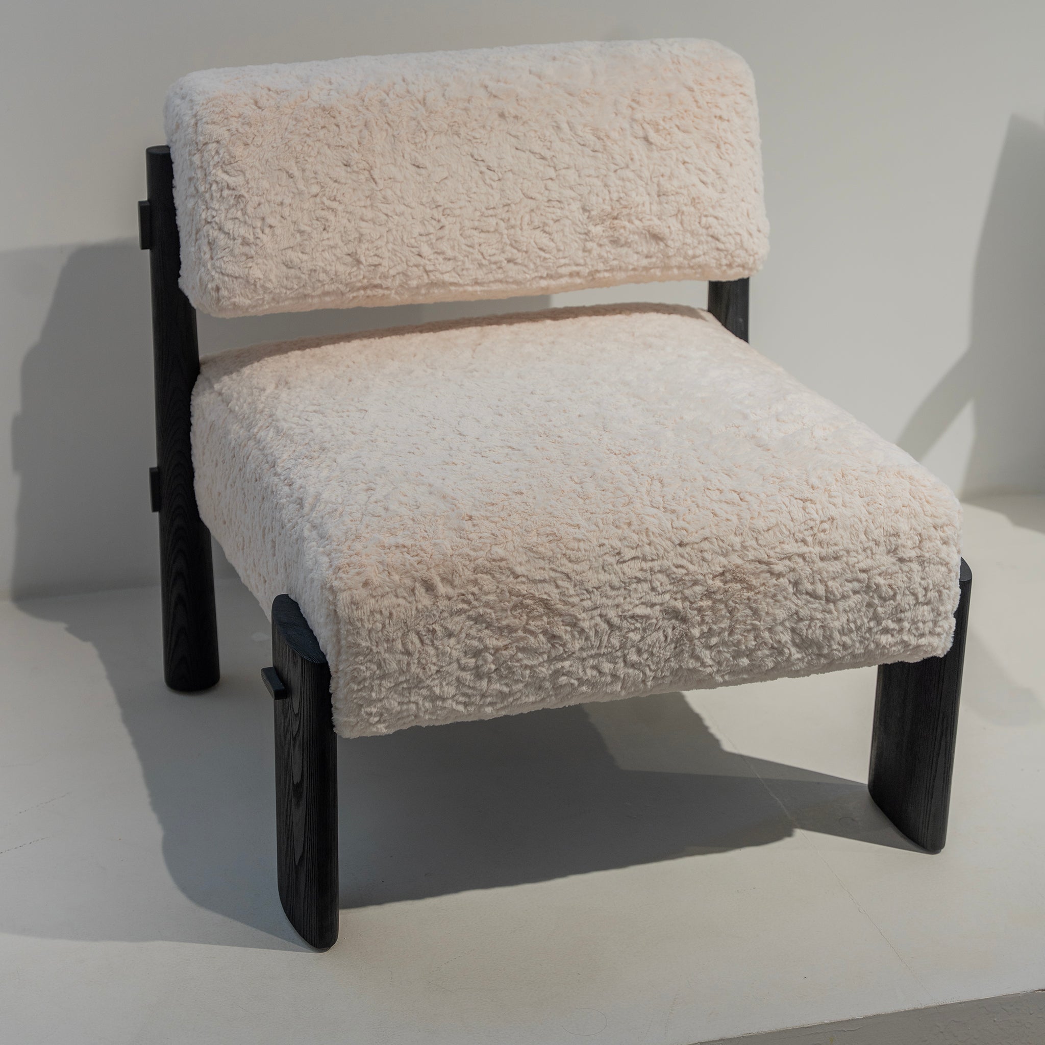 Bouclé Block Accent Chair