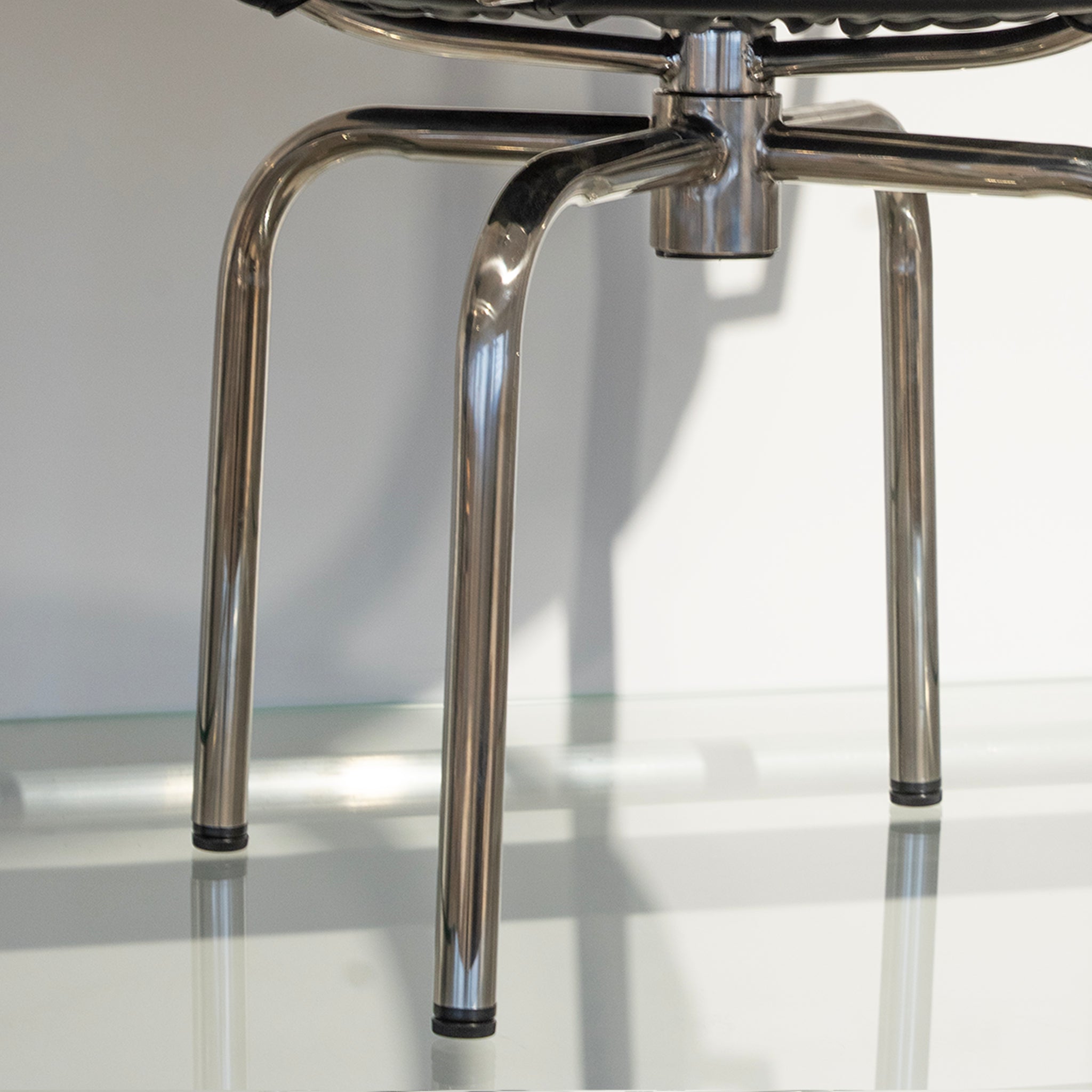 Mid-Century Chrome Swivel Chair