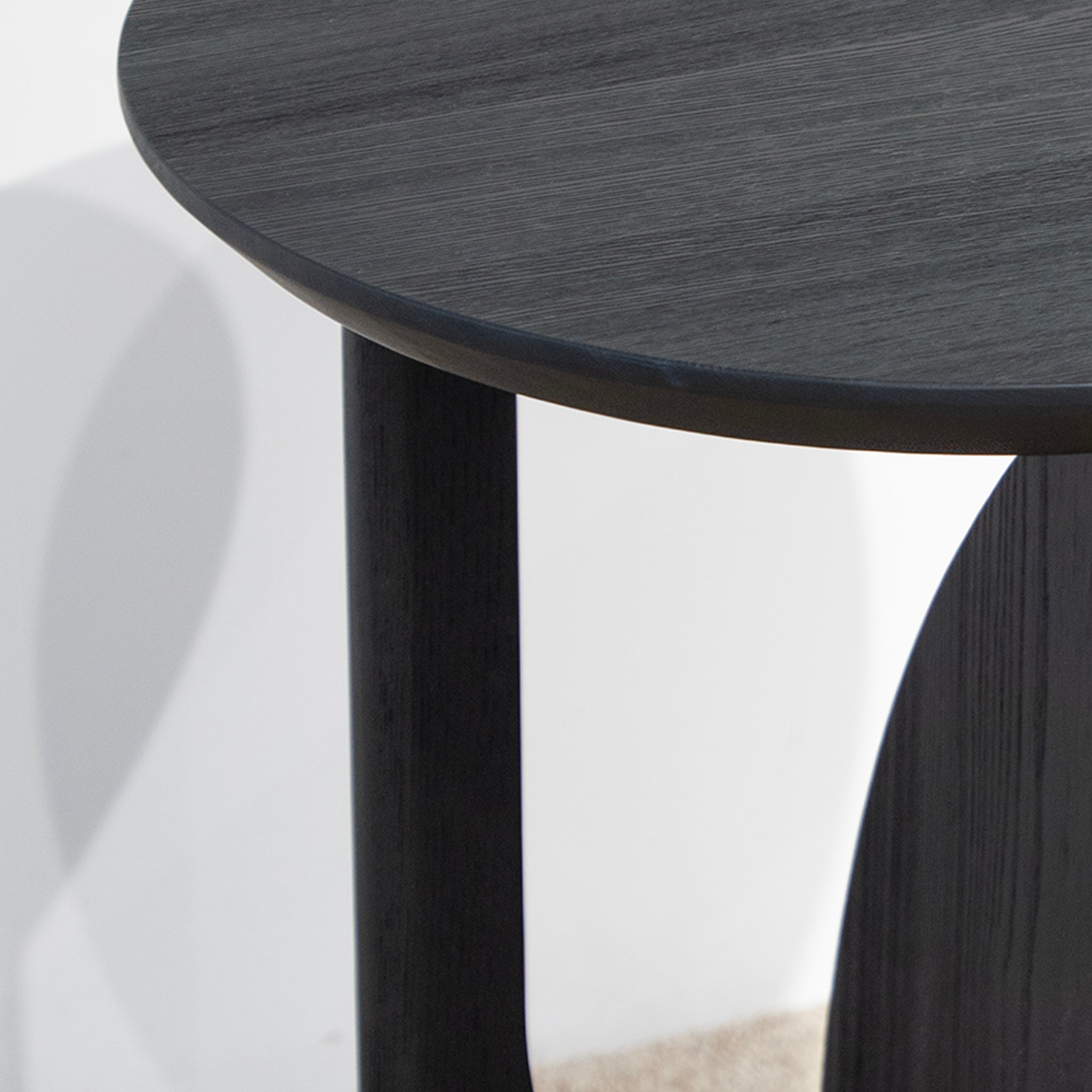 Sculpted Noir Side Table