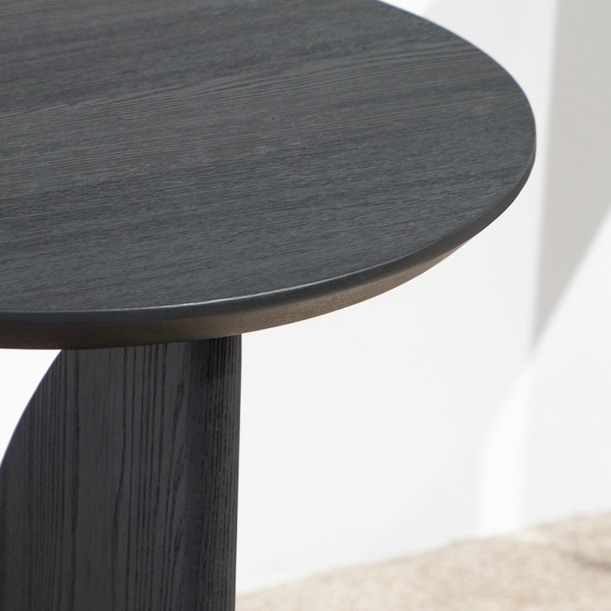 Sculpted Noir Side Table