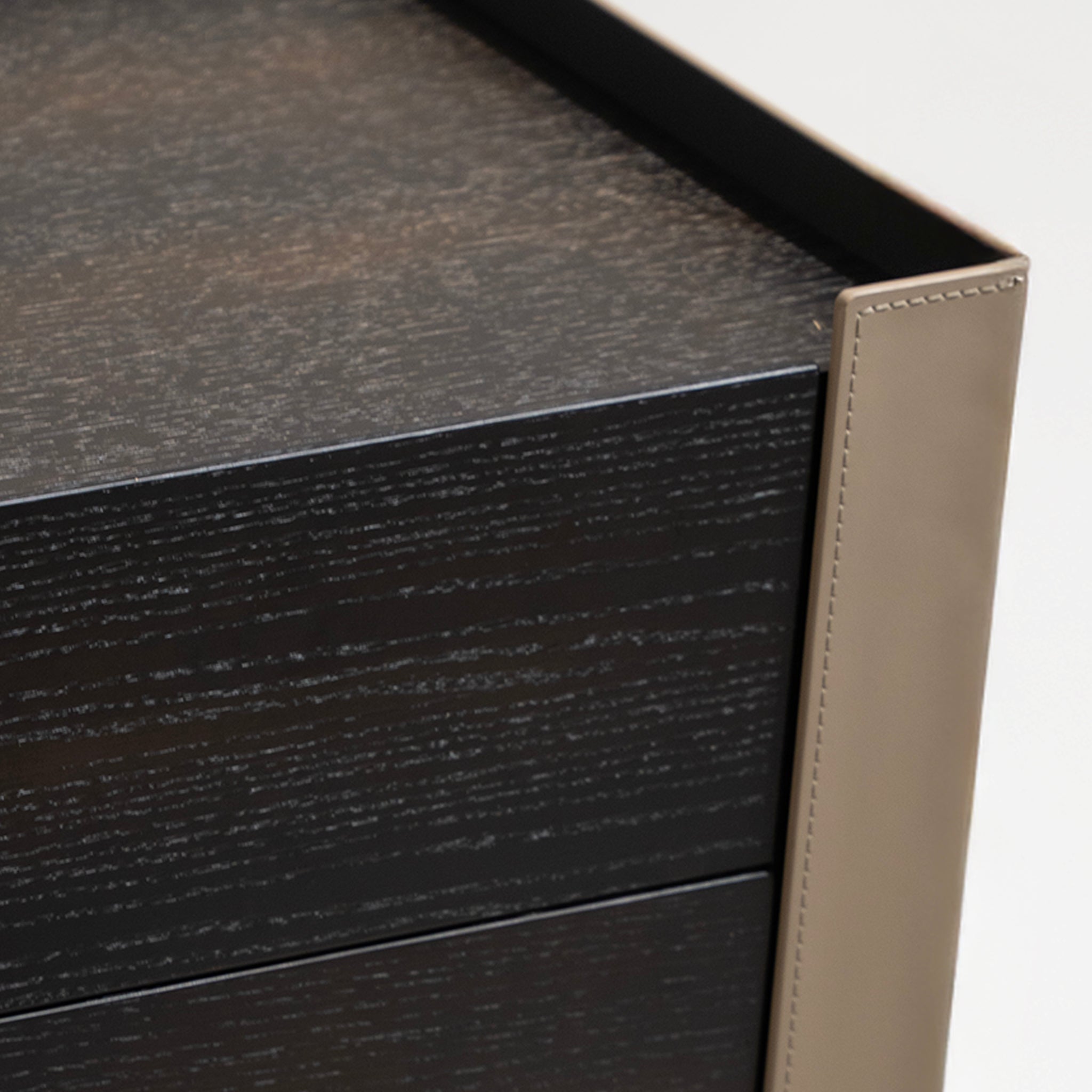 Leather Wrapped Nightstand