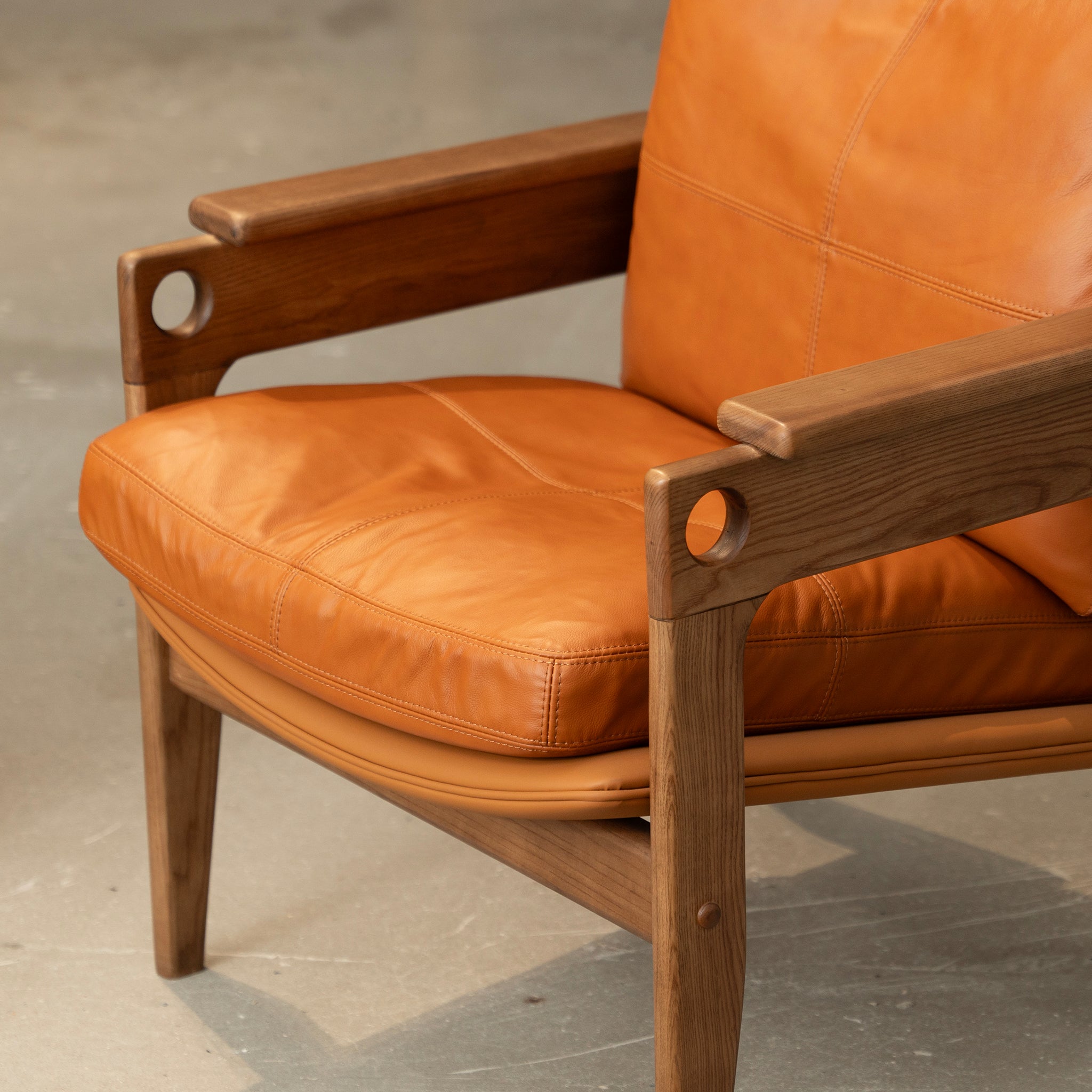 Siena Walnut Leather Armchair