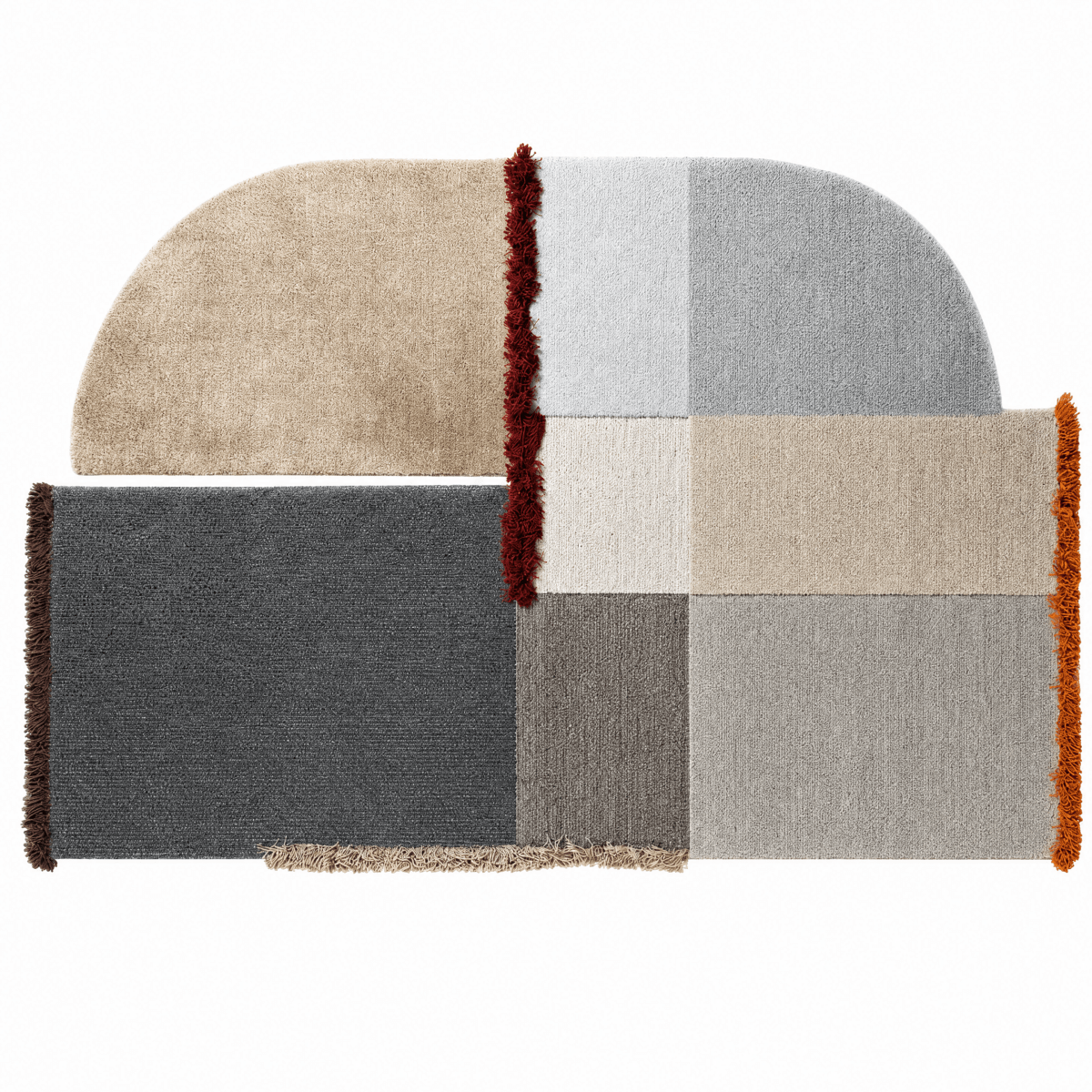 Abstract Arch Patchwork Rug - FURNIBLE.