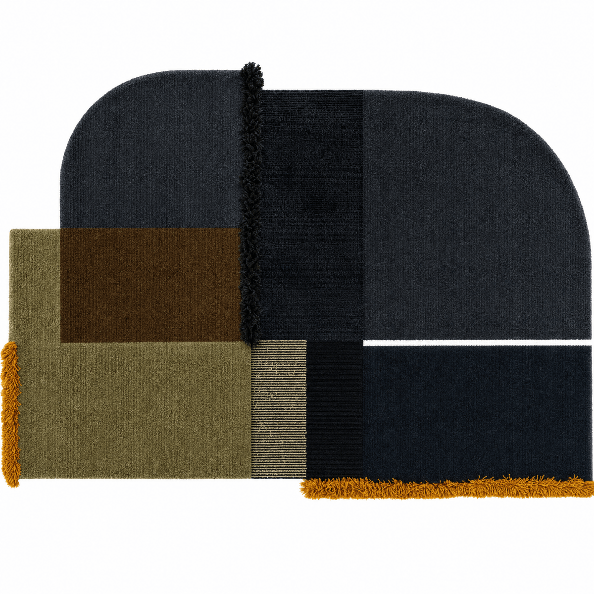 Abstract Arch Patchwork Rug - FURNIBLE.
