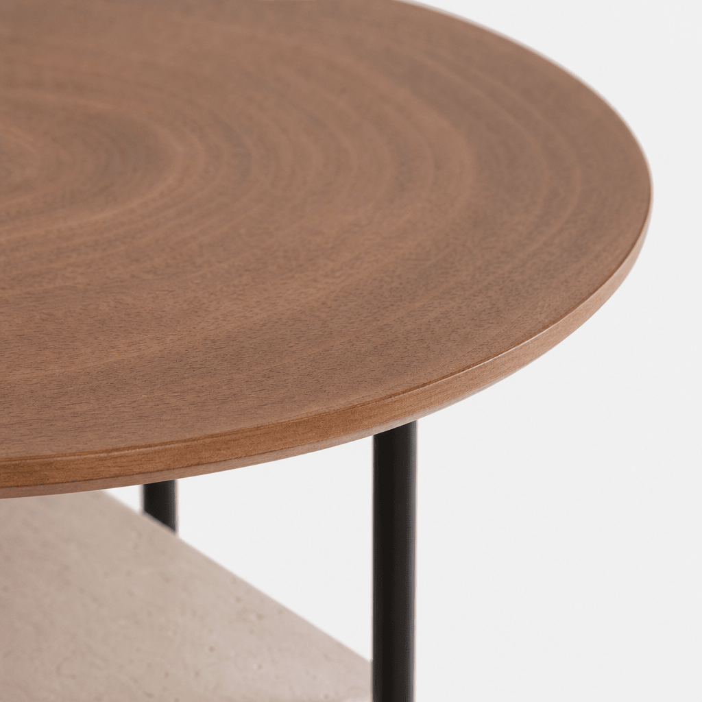 Arc Travertine Side Table - FURNIBLE.
