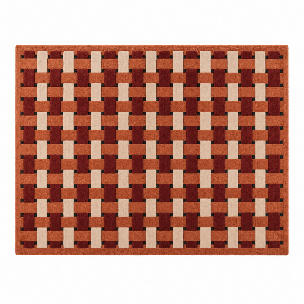 Basketweave Tufted Rug - FURNIBLE.