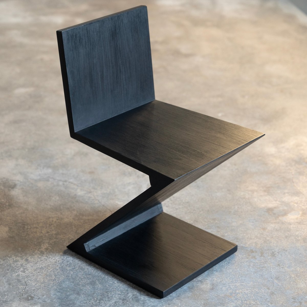 Black Geometric Accent Chair - FURNIBLE.