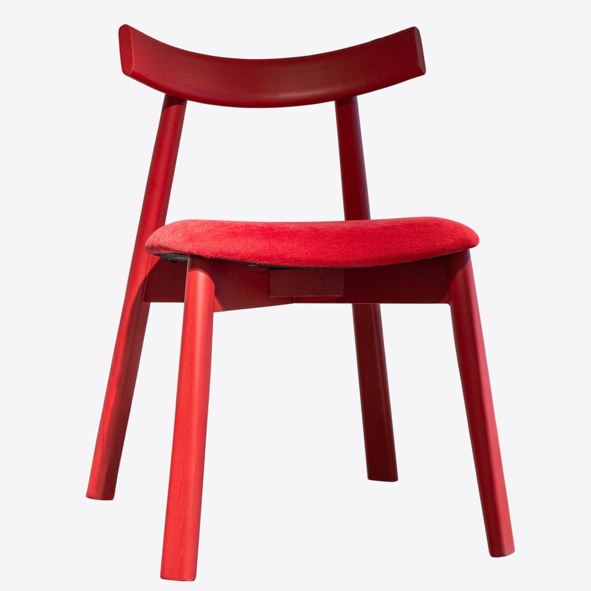 イタリア ダイニングチェア レッドアクリル×スチール ミッドセンチュリーモダンb Bold Red Accent Chair | Furnible. – FURNIBLE.