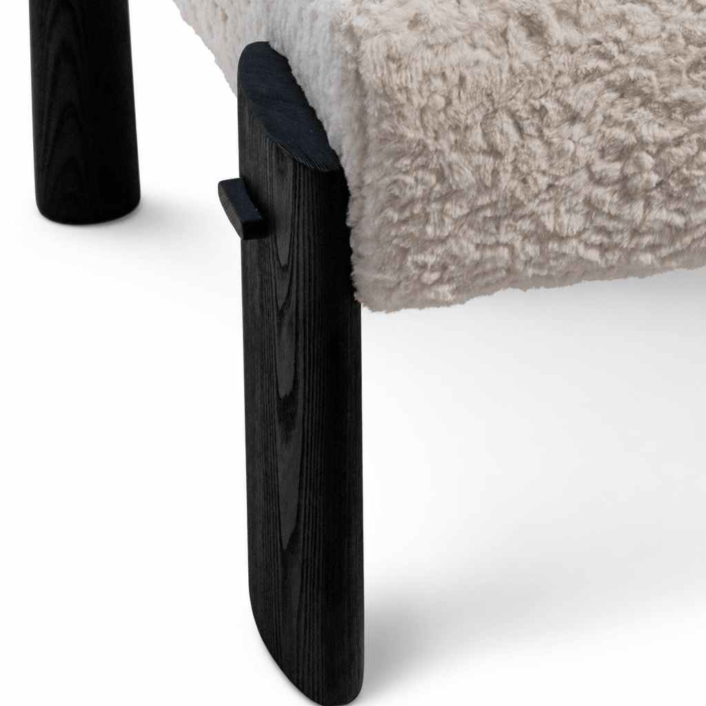 Bouclé Block Accent Chair - FURNIBLE.