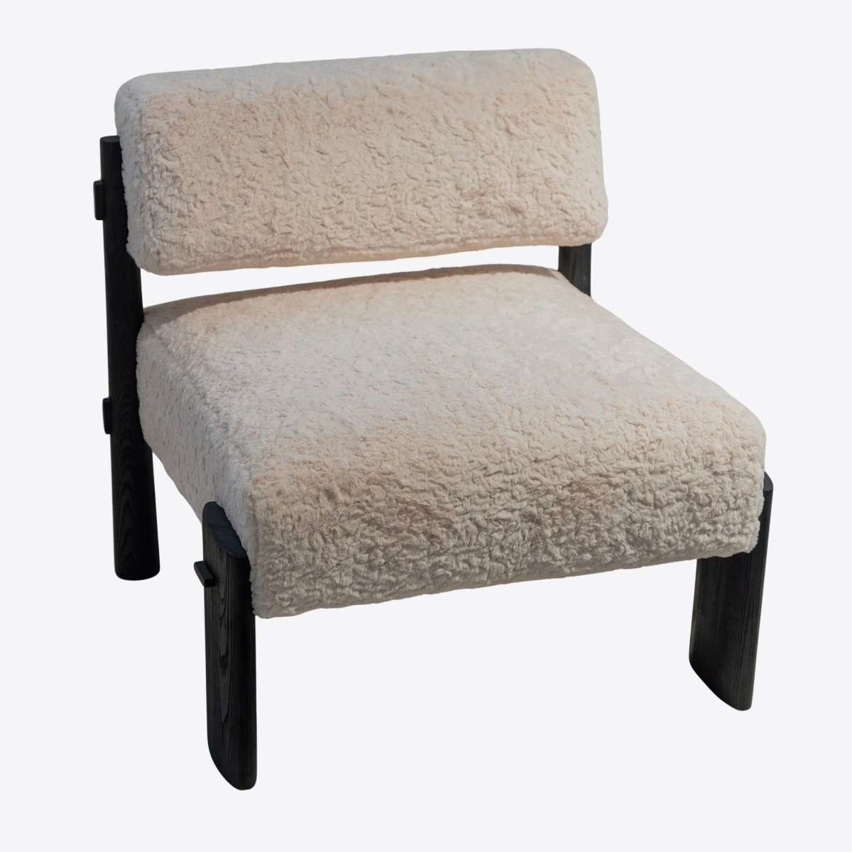 Bouclé Block Accent Chair - FURNIBLE.