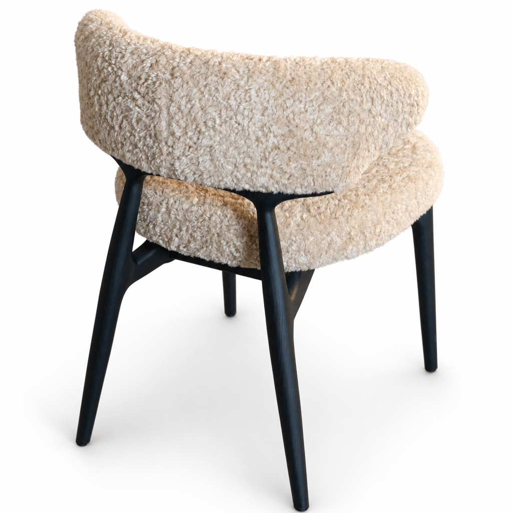 Bouclé Dining Chair - FURNIBLE.