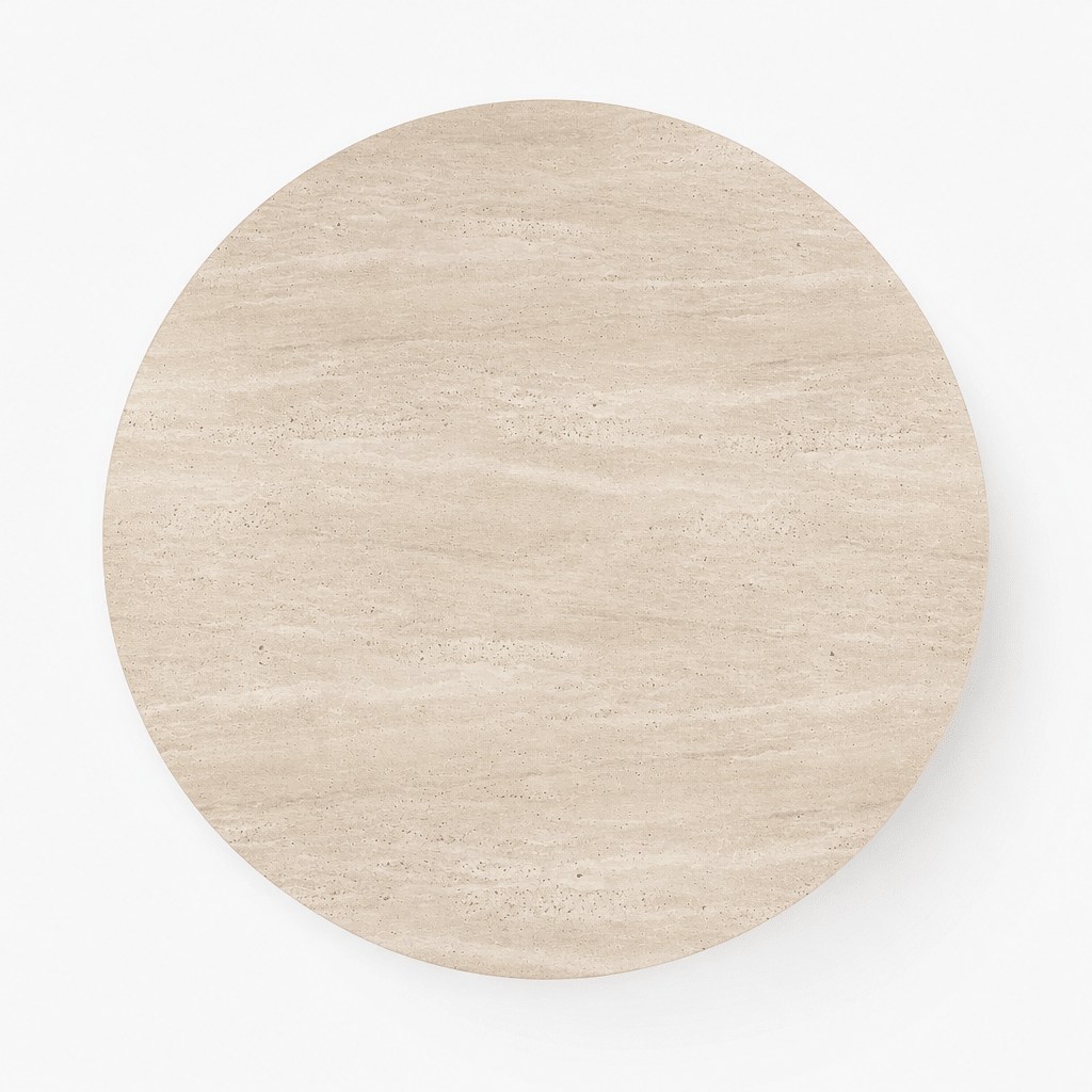 Calma Travertine Dining Table - FURNIBLE.