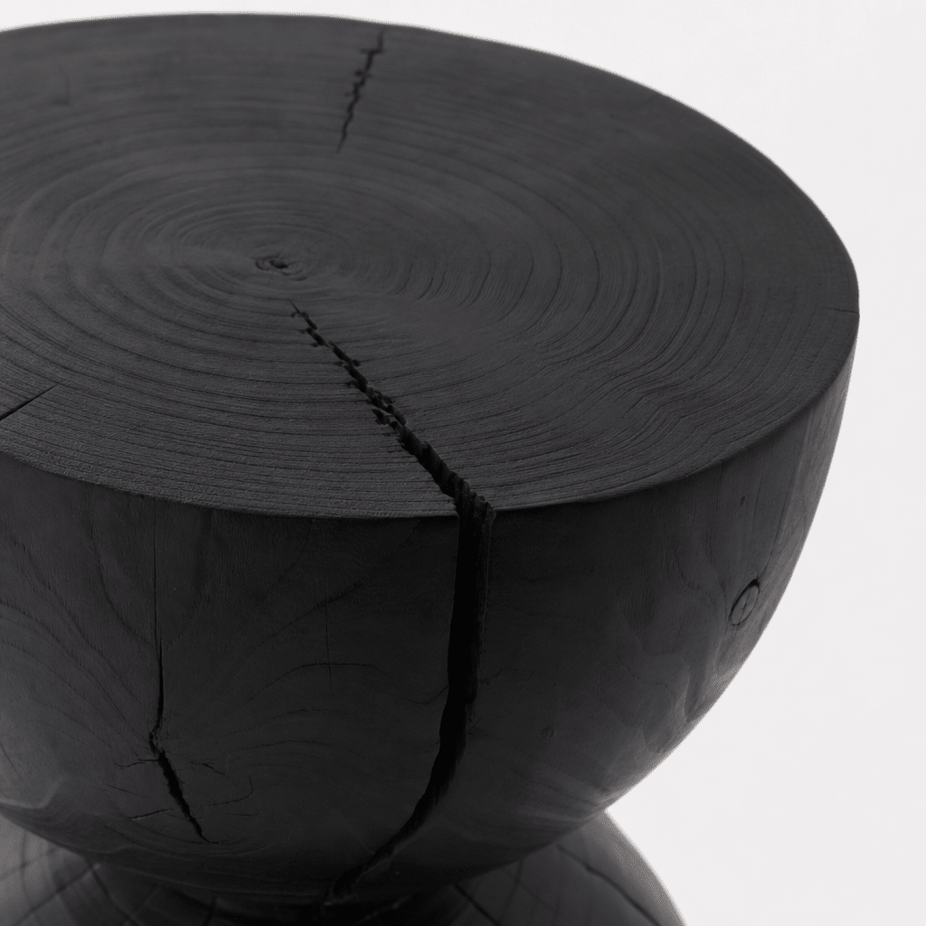 Charred Pine Side Table - FURNIBLE.