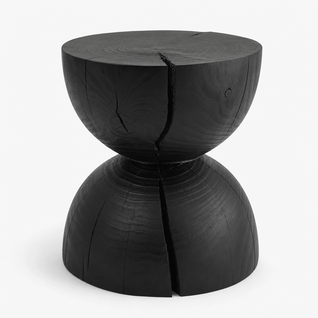 Charred Pine Side Table - FURNIBLE.