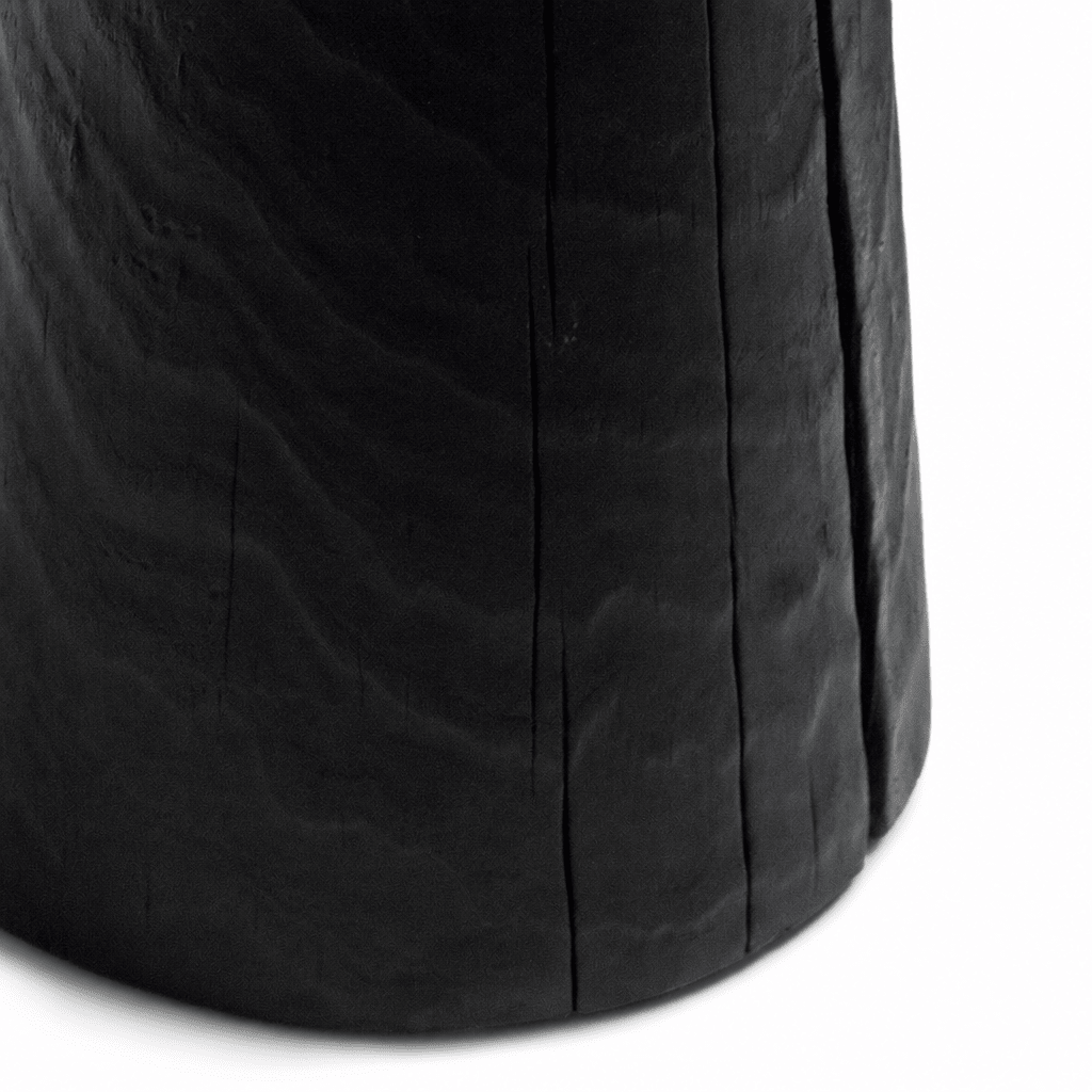 Charred Wood Stool - FURNIBLE.