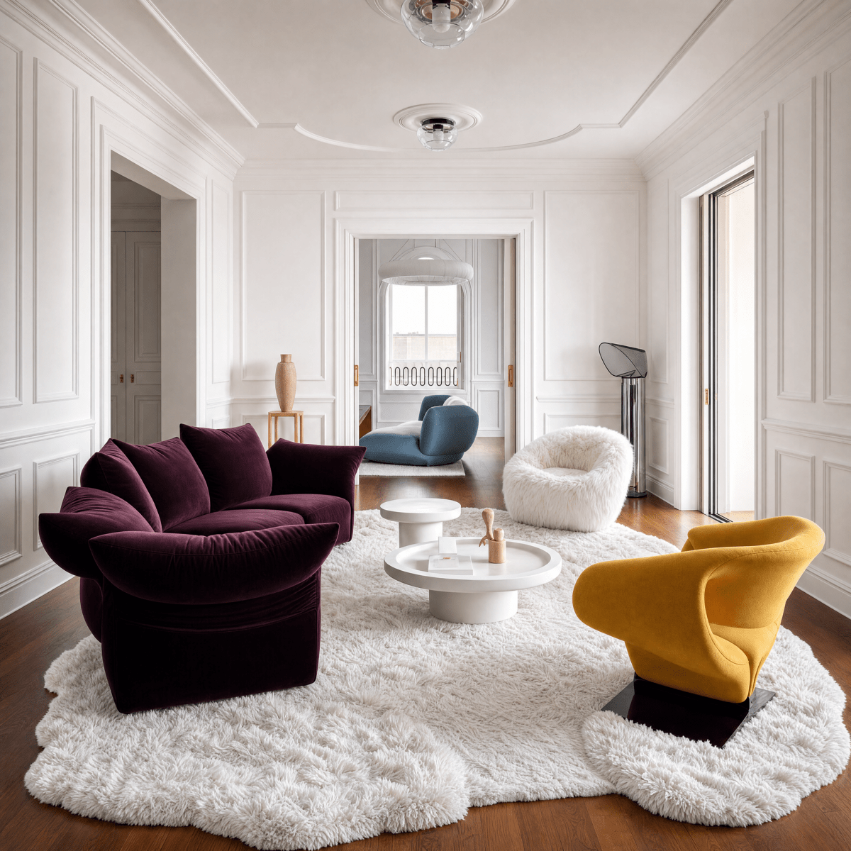 Cloud Border Rug - FURNIBLE.