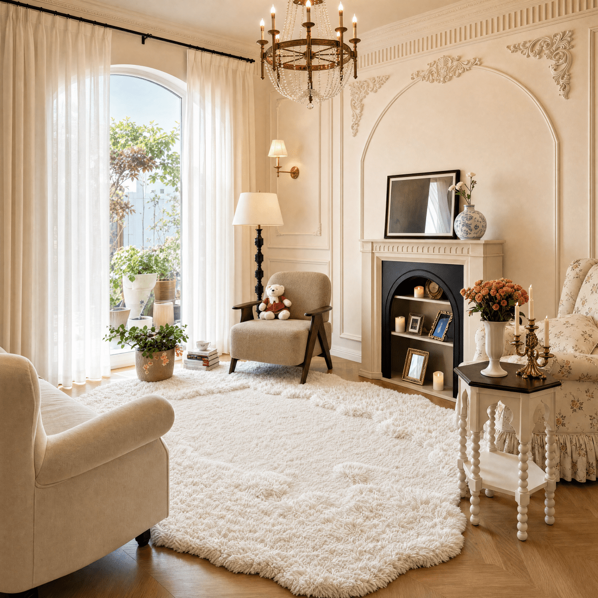 Cloud Border Rug - FURNIBLE.