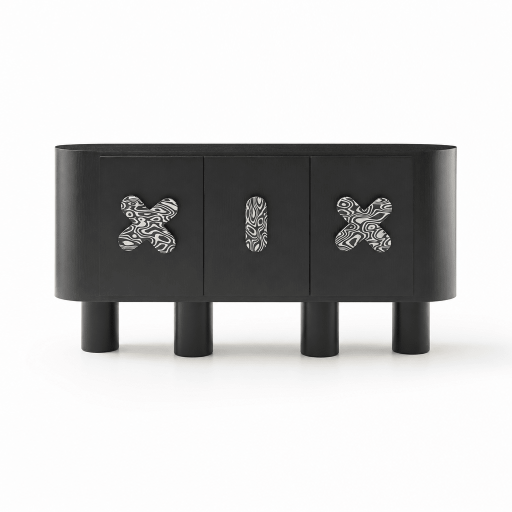 Clover Black Oak Sideboard - FURNIBLE.