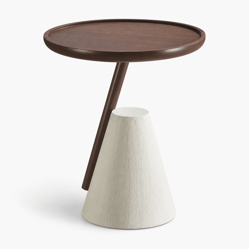 Cone Walnut Side Table - FURNIBLE.