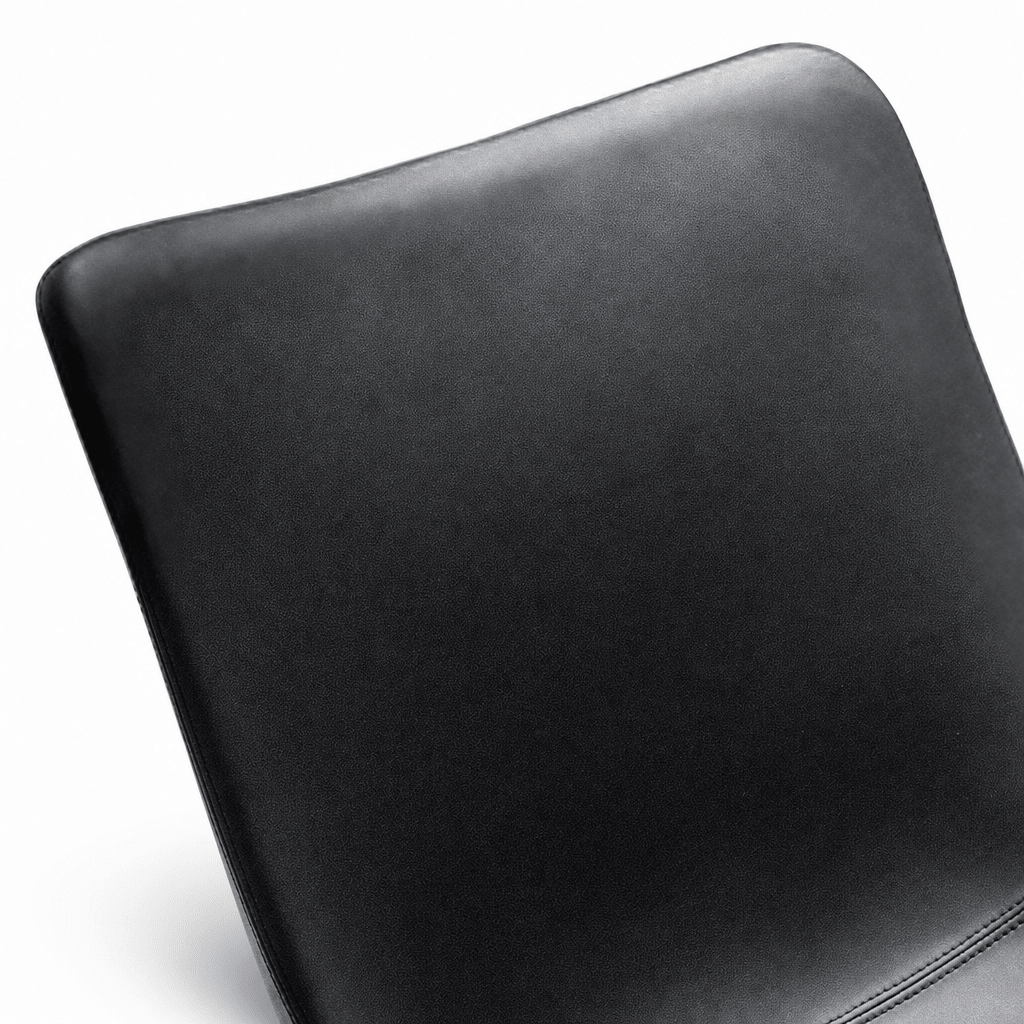 Contoured Black Leather Chair - FURNIBLE.