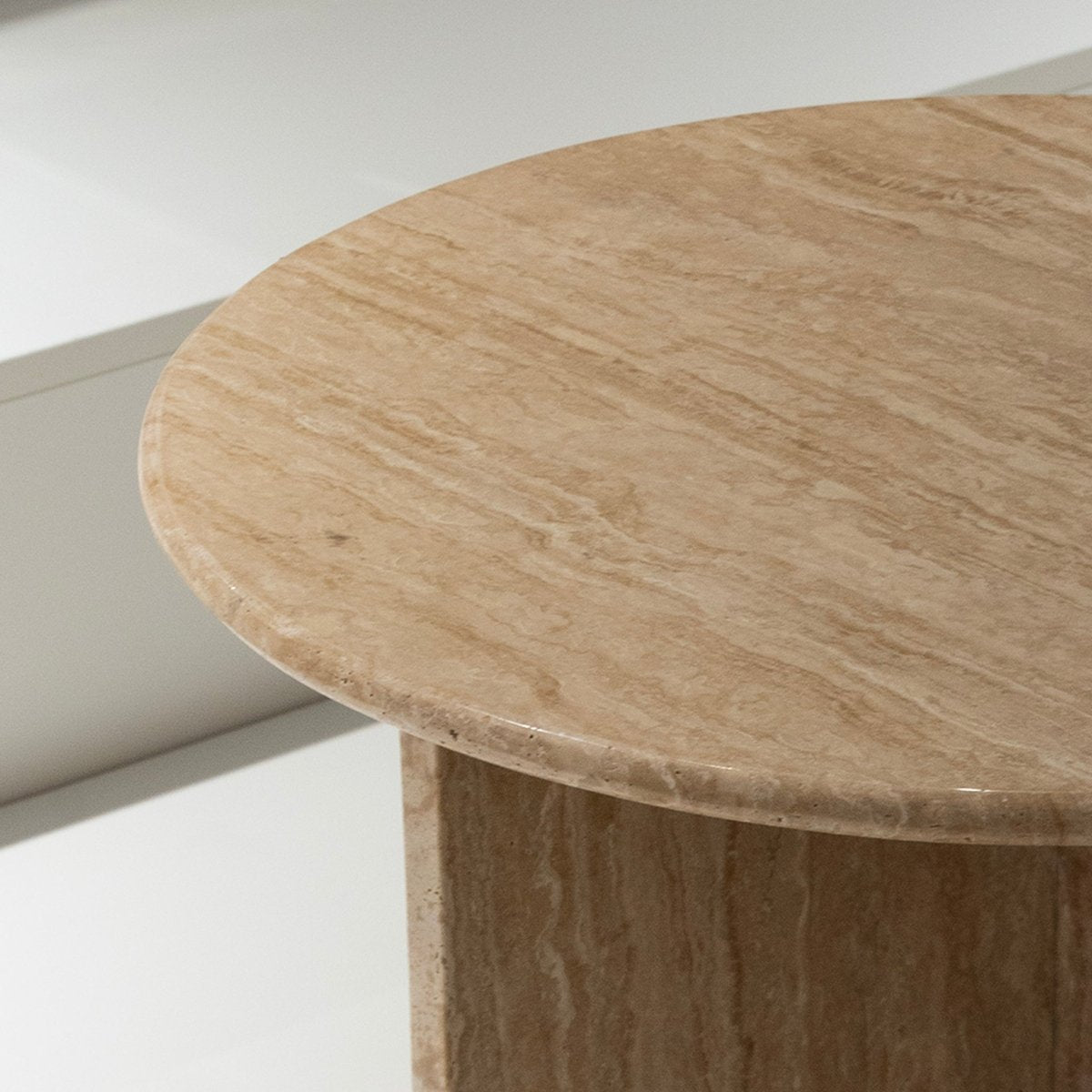 Cylindrical Stone Pedestal Table - FURNIBLE.