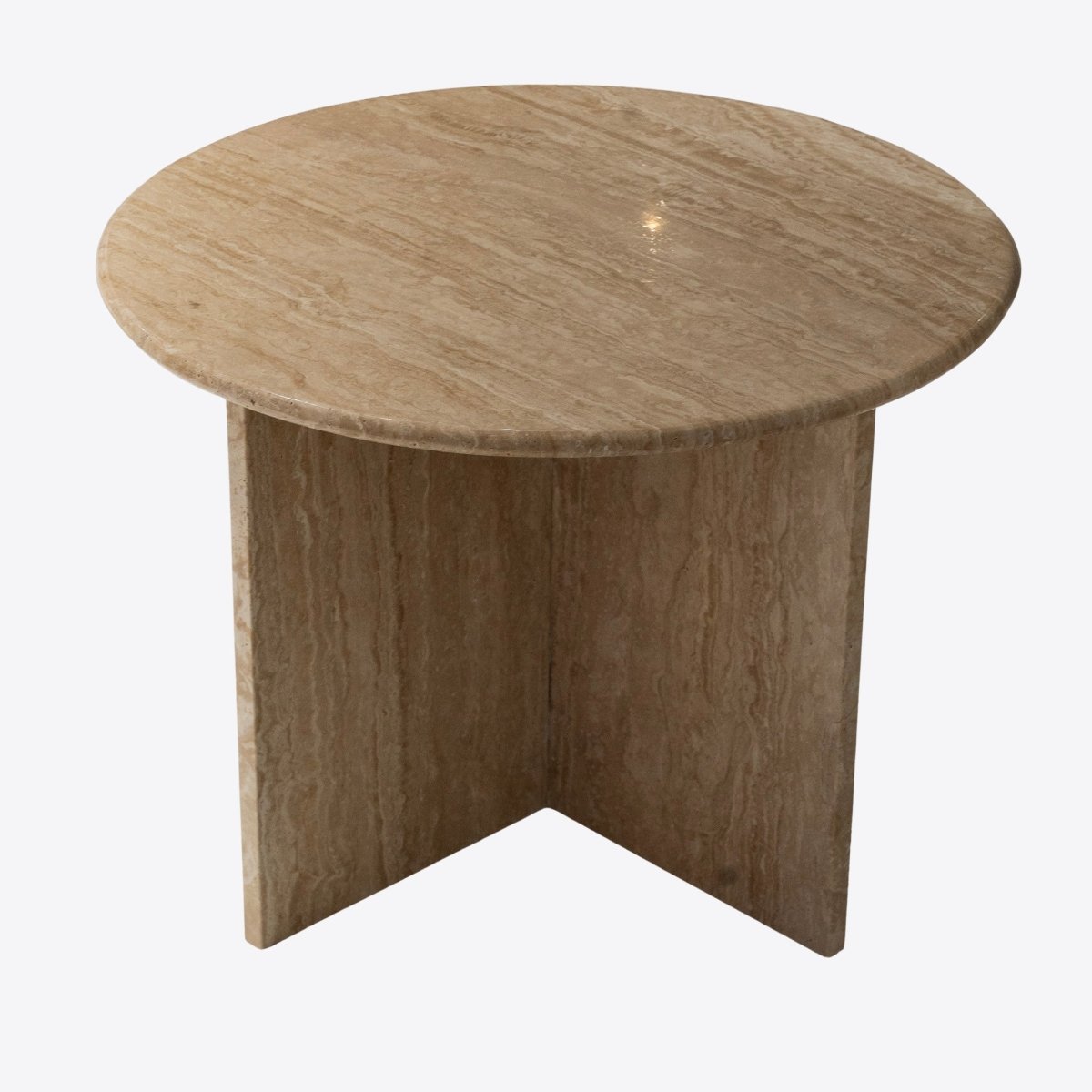 Cylindrical Stone Pedestal Table - FURNIBLE.