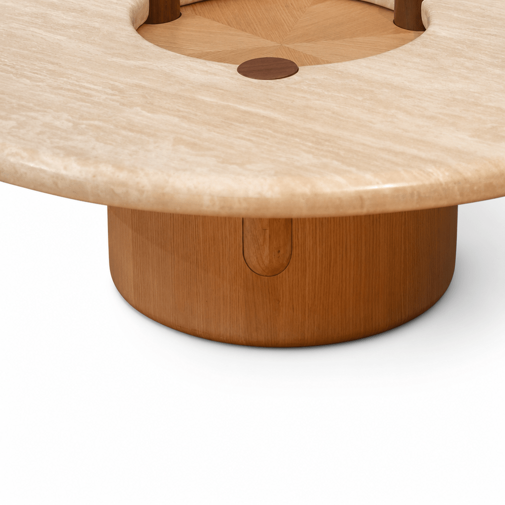 Elara Circular Coffee Table - FURNIBLE.