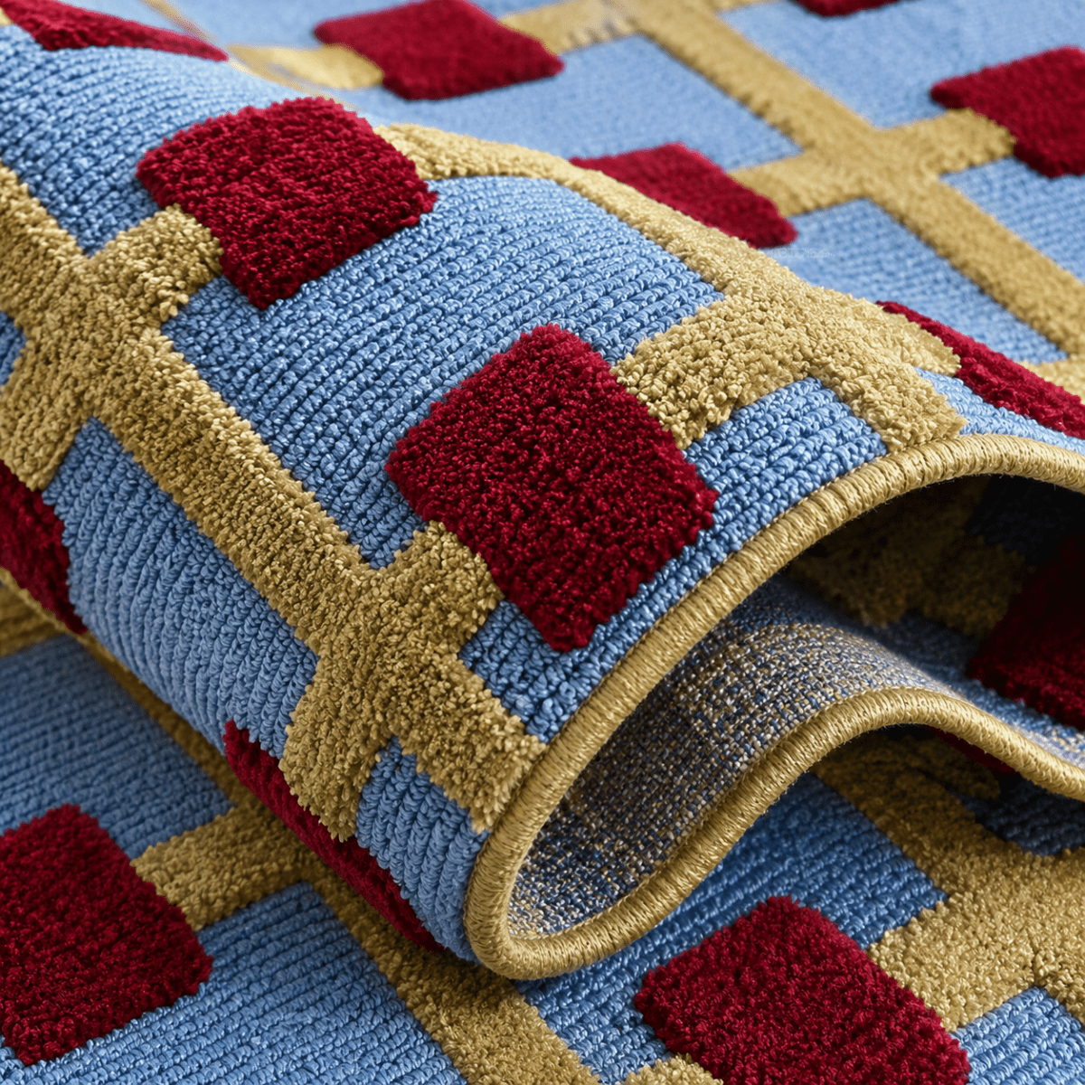 Grid Dot Tufted Rug - FURNIBLE.