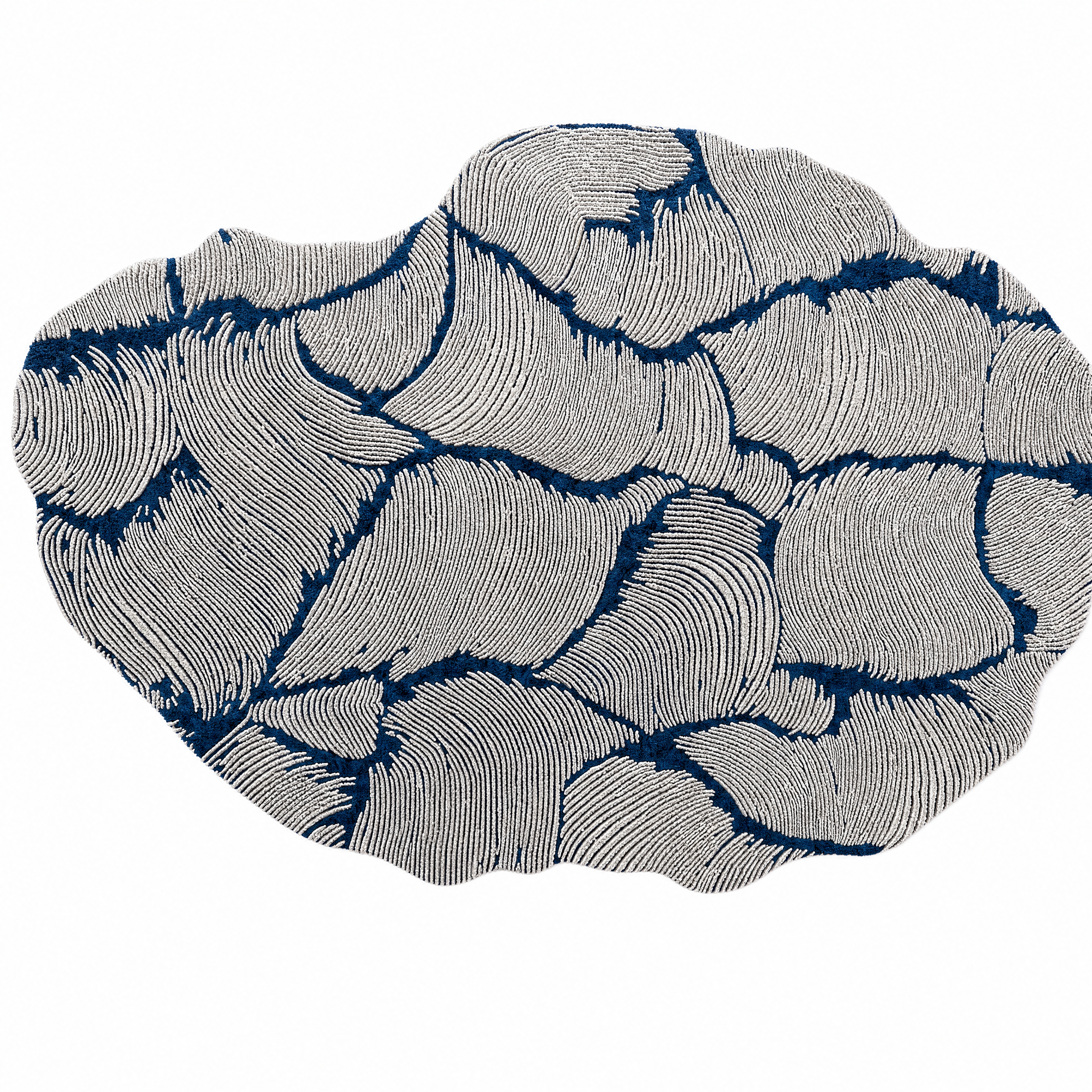Fan Leaf Tufted Rug
