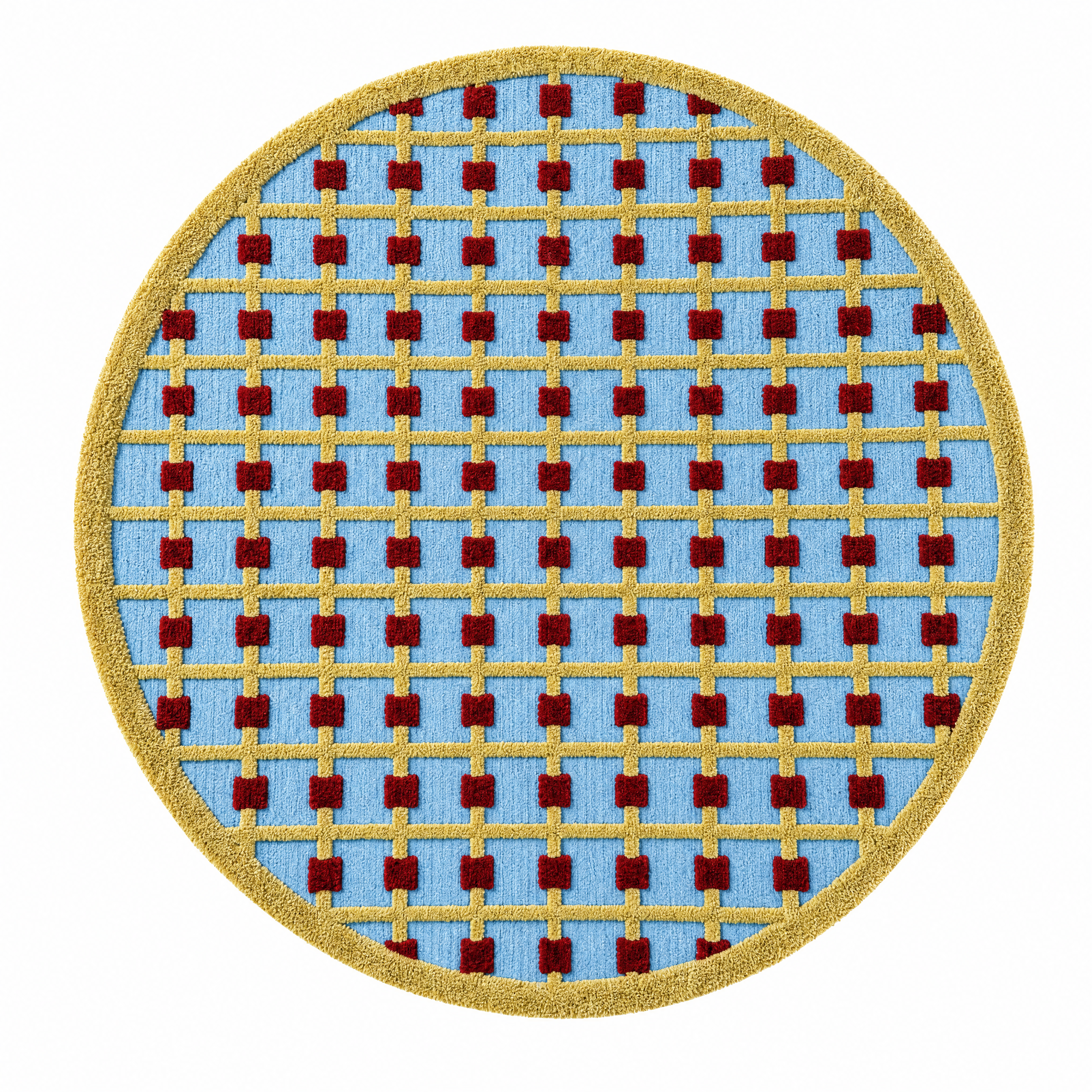 Grid Dot Tufted Rug