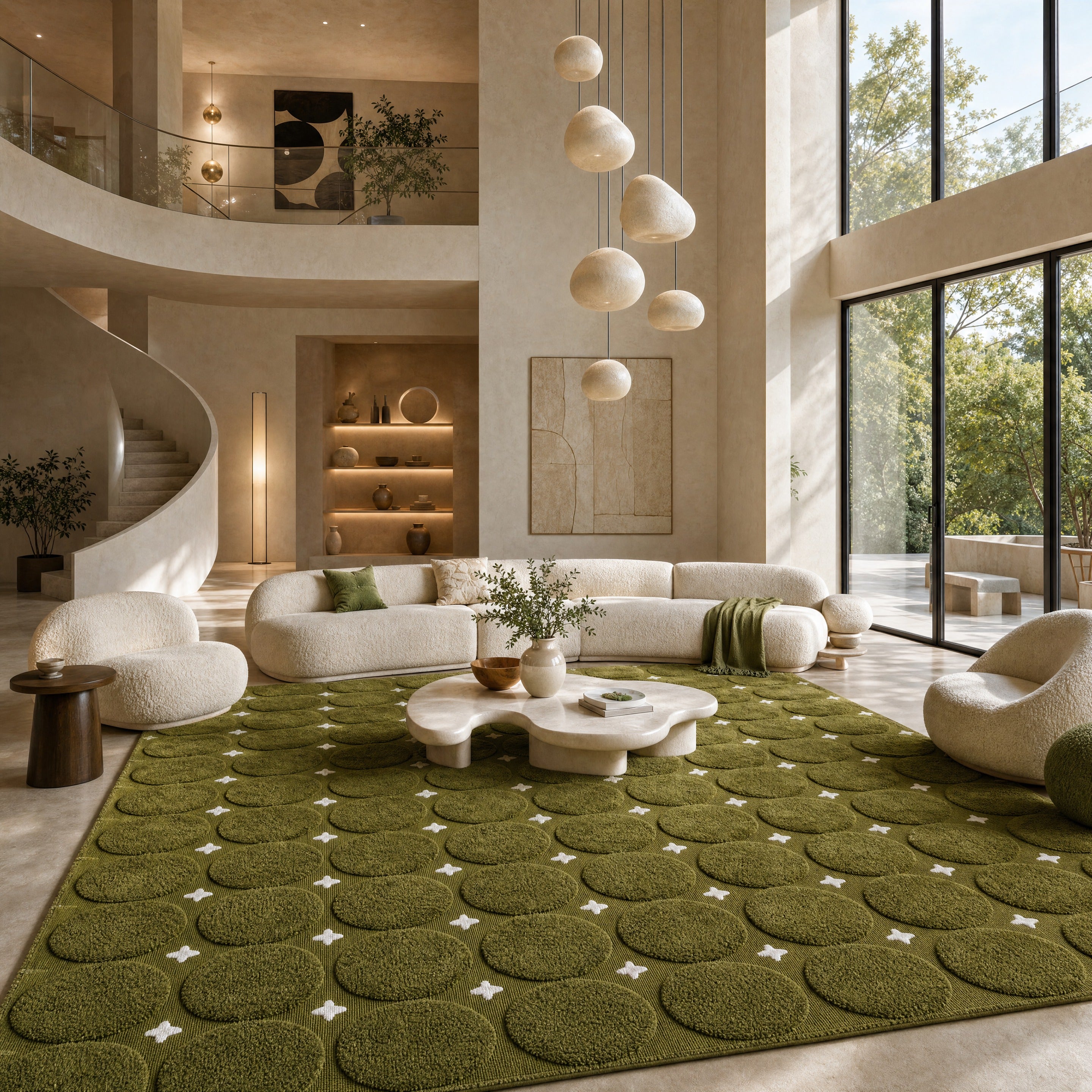 Circle Star Tufted Rug
