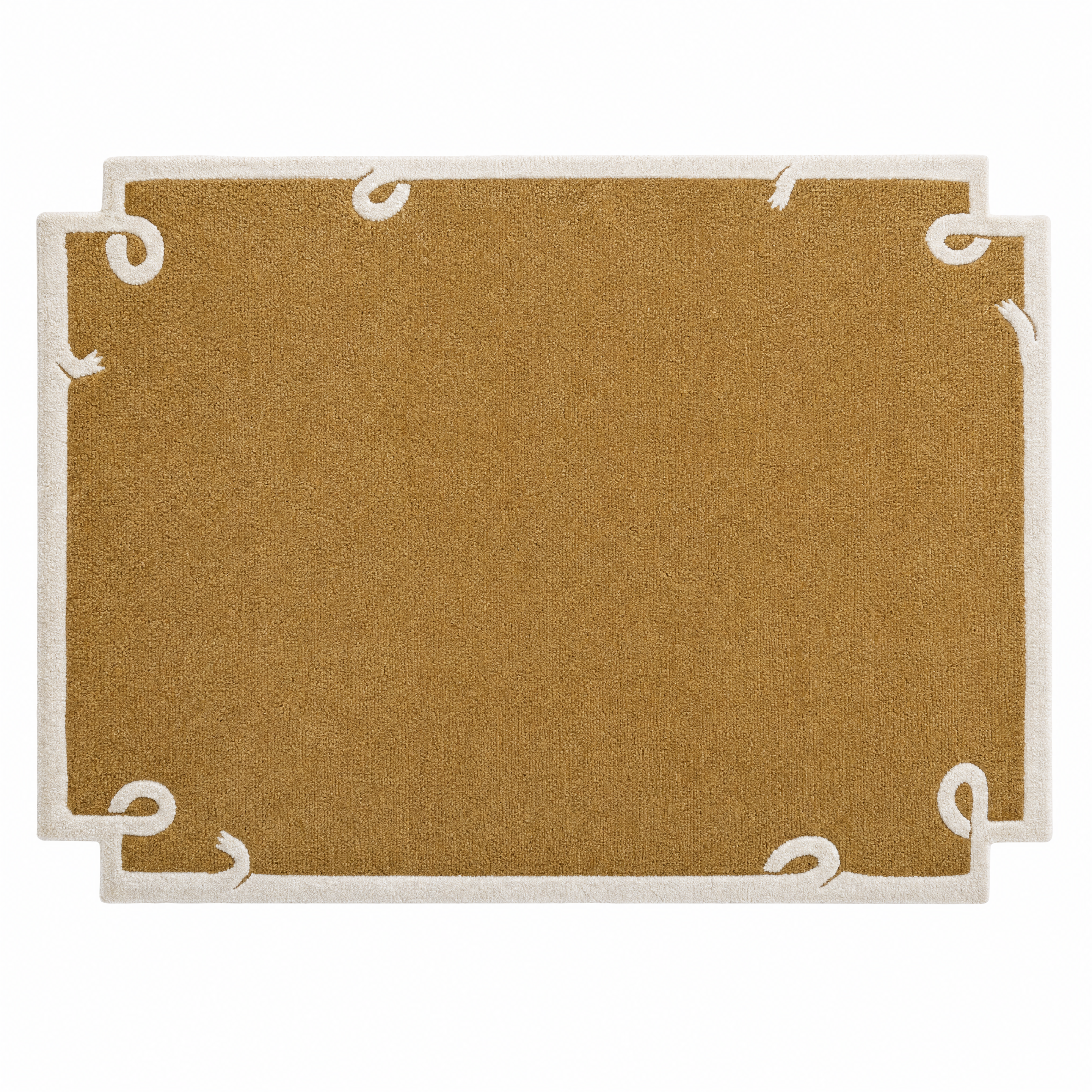 Scroll Border Tufted Rug