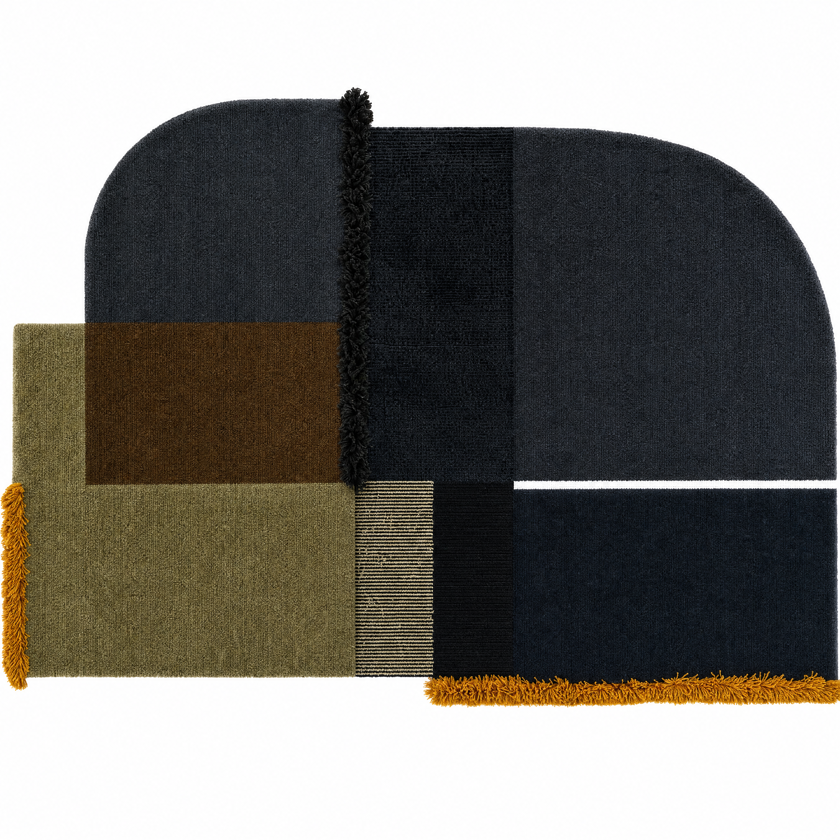 Abstract Arch Patchwork Rug