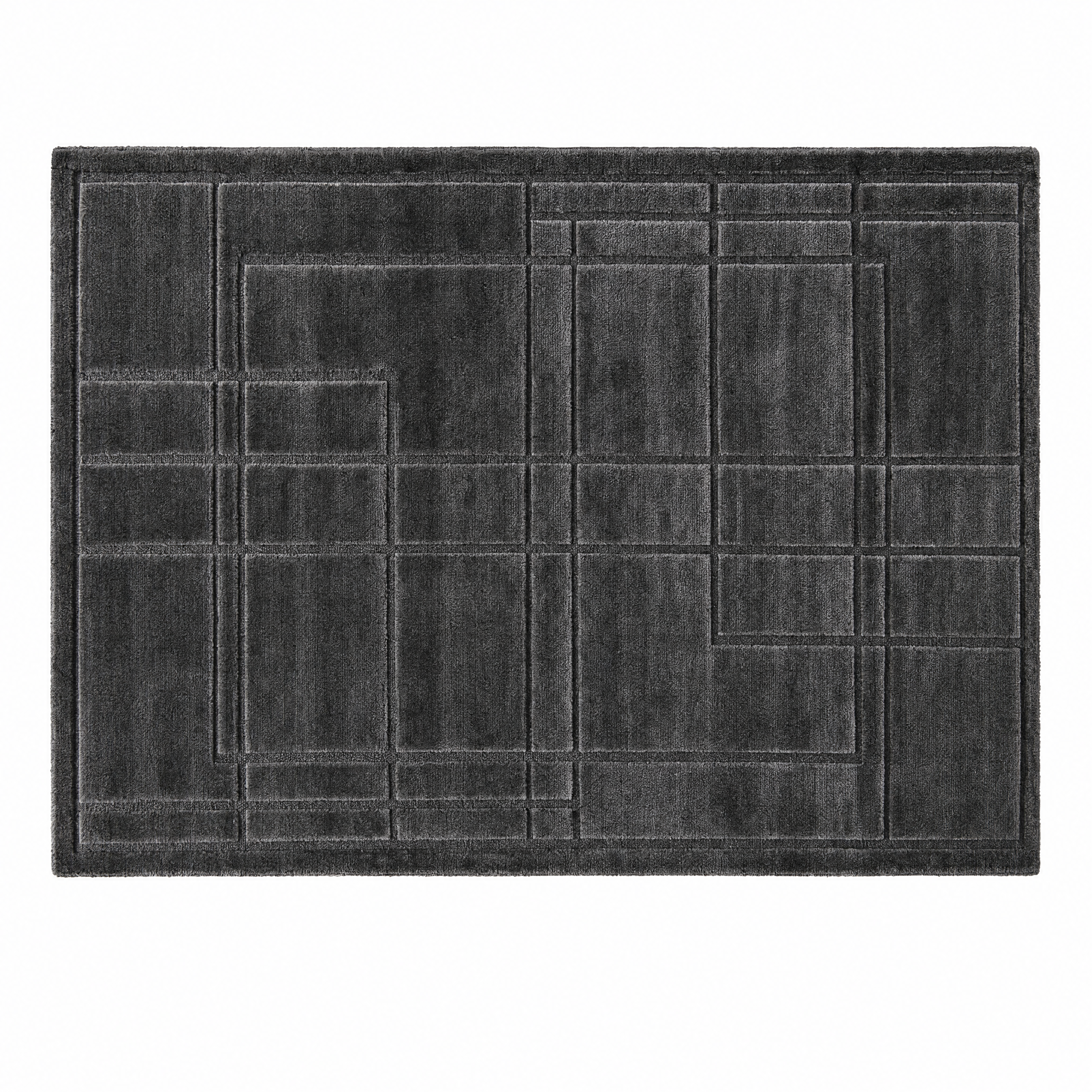 Architectural Grid Tufted Rug
