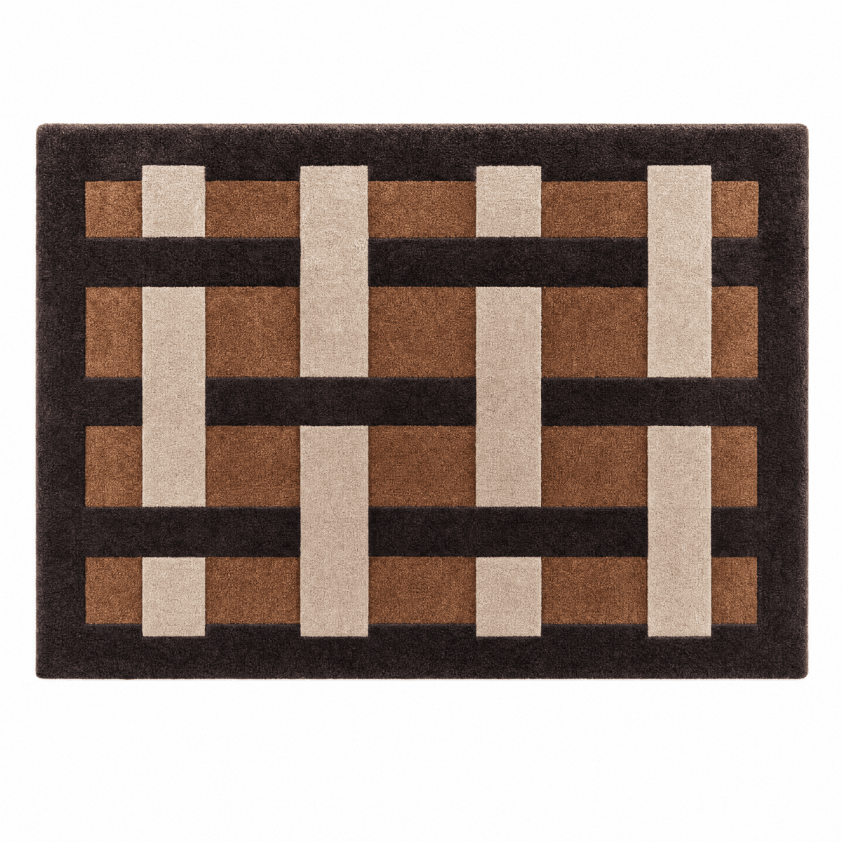 Interlock Lattice Tufted Rug - FURNIBLE.