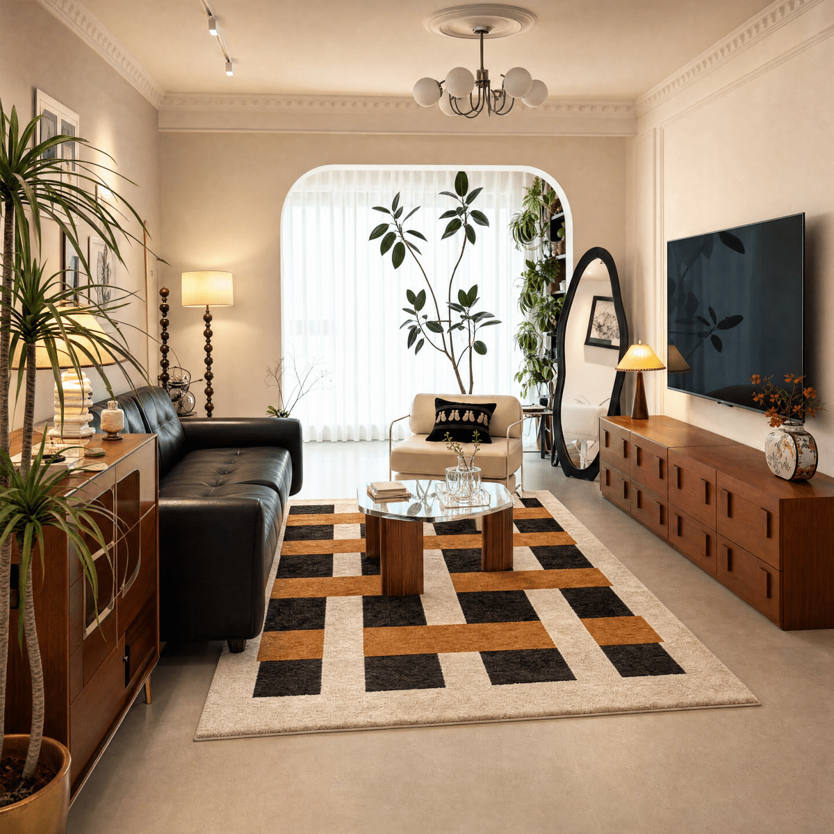 Interlock Lattice Tufted Rug - FURNIBLE.