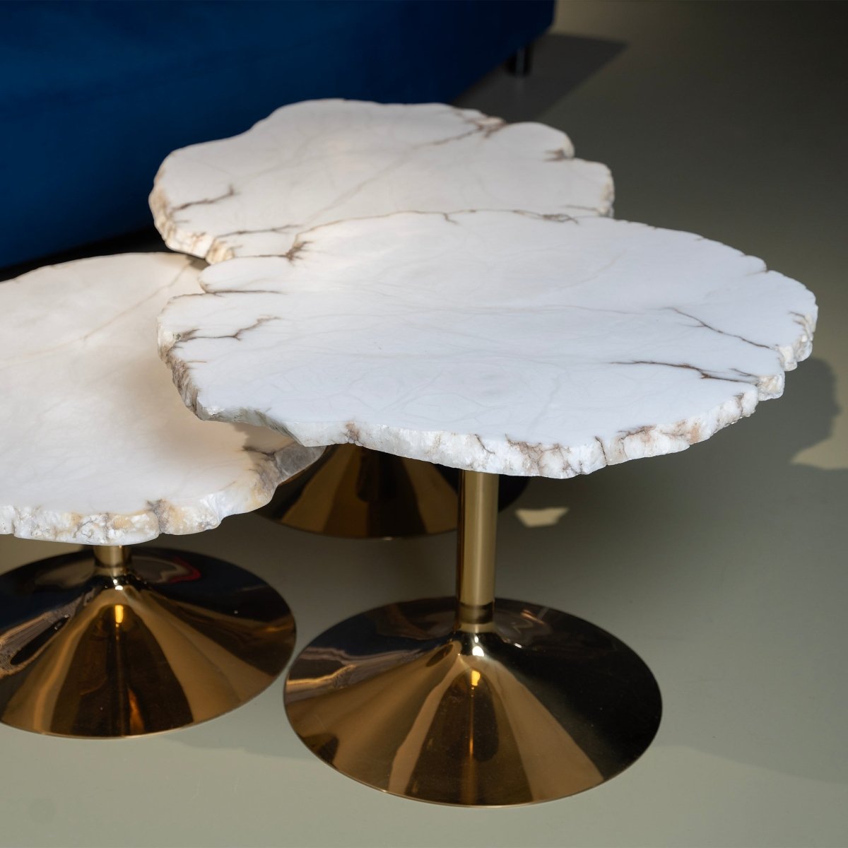 Isola Marble Table Set - FURNIBLE.