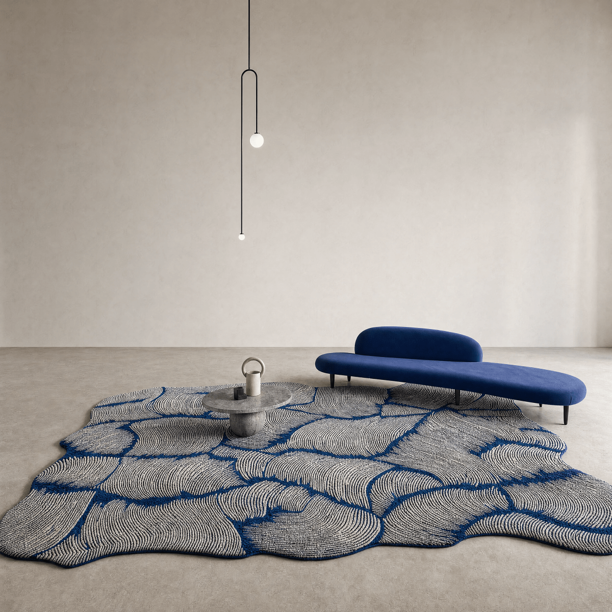 Layered Leaf Tufted Rug - FURNIBLE.