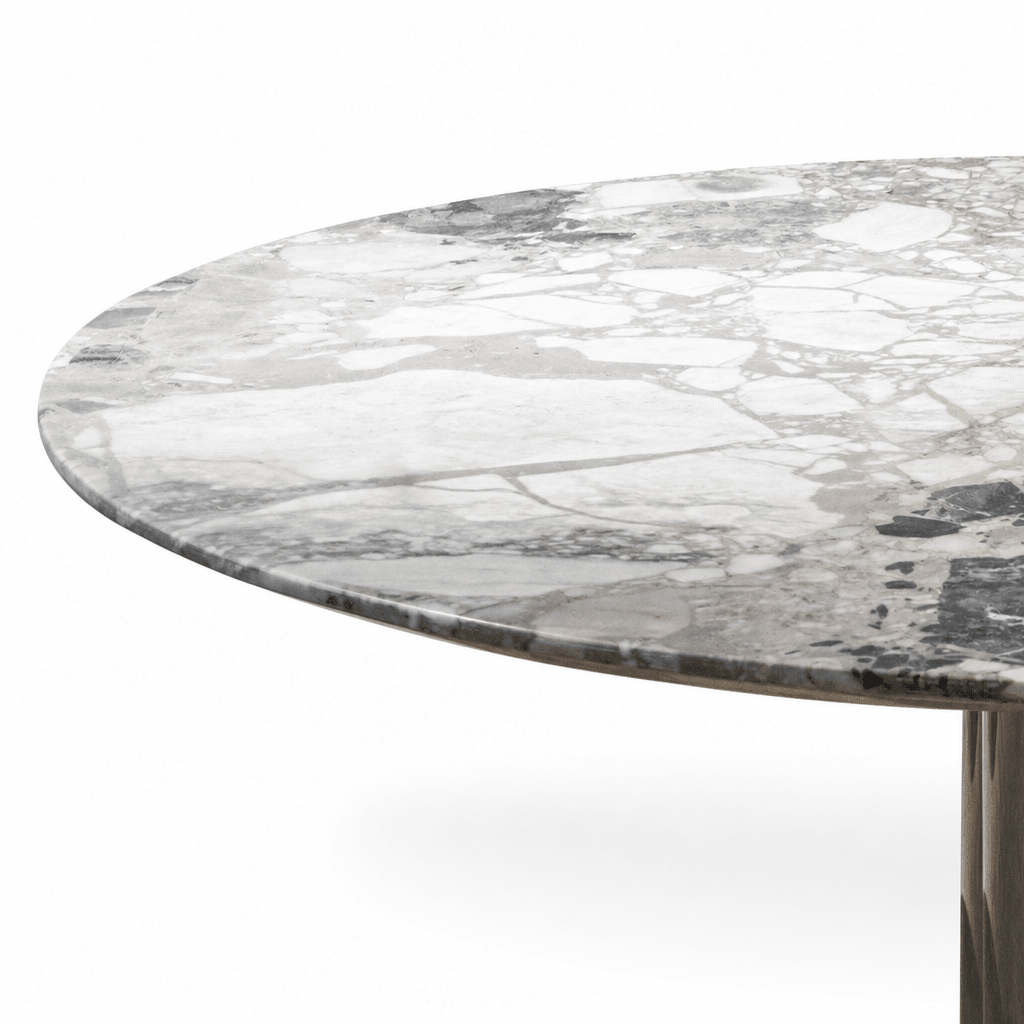 Lunar Marble Pedestal Table - FURNIBLE.