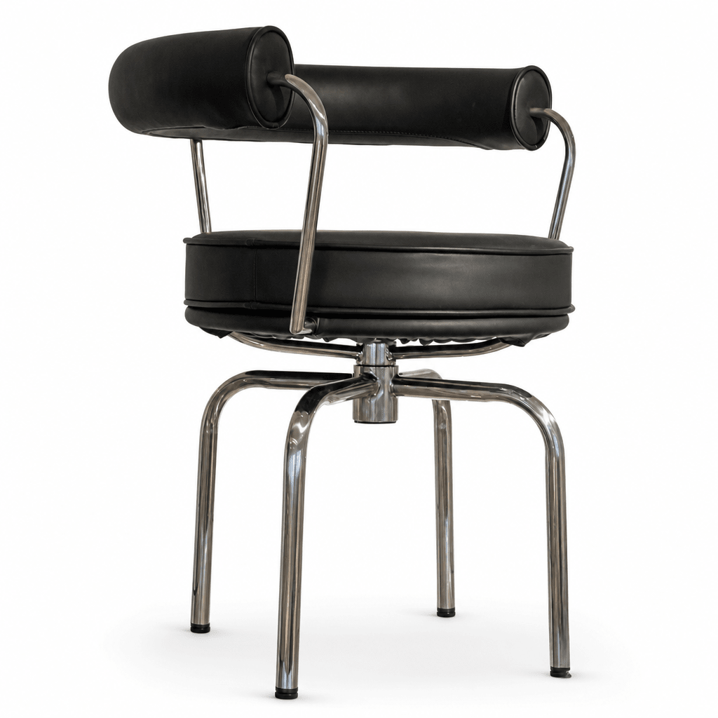 Mid-Century Chrome Swivel Chair - FURNIBLE.