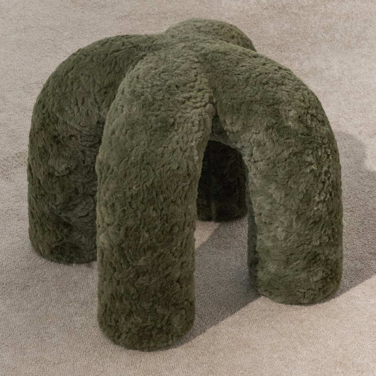 Moss Green Elemental Stool - FURNIBLE.
