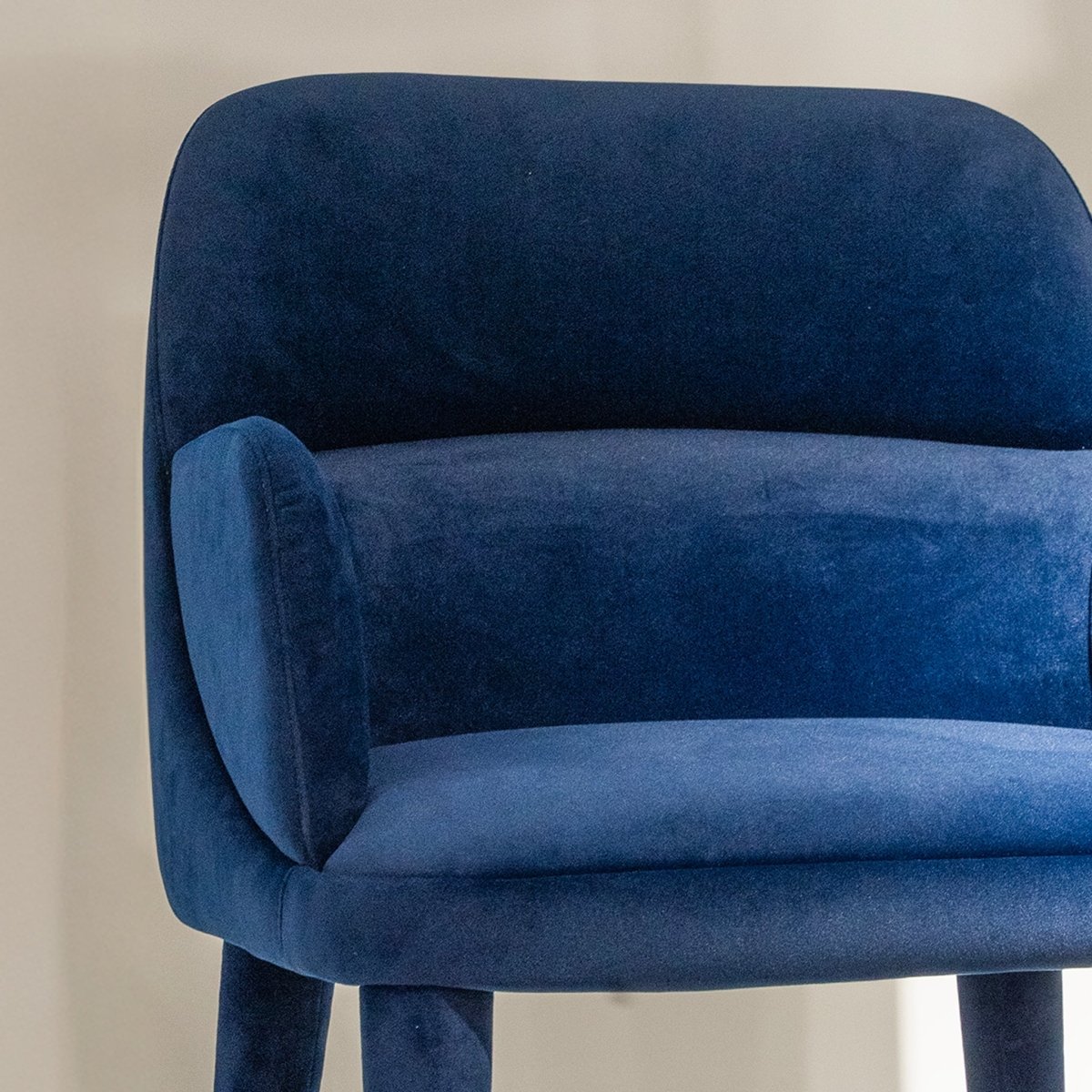 Navy Velvet Armchair - FURNIBLE.