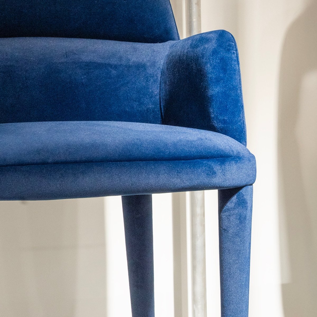 Navy Velvet Armchair - FURNIBLE.