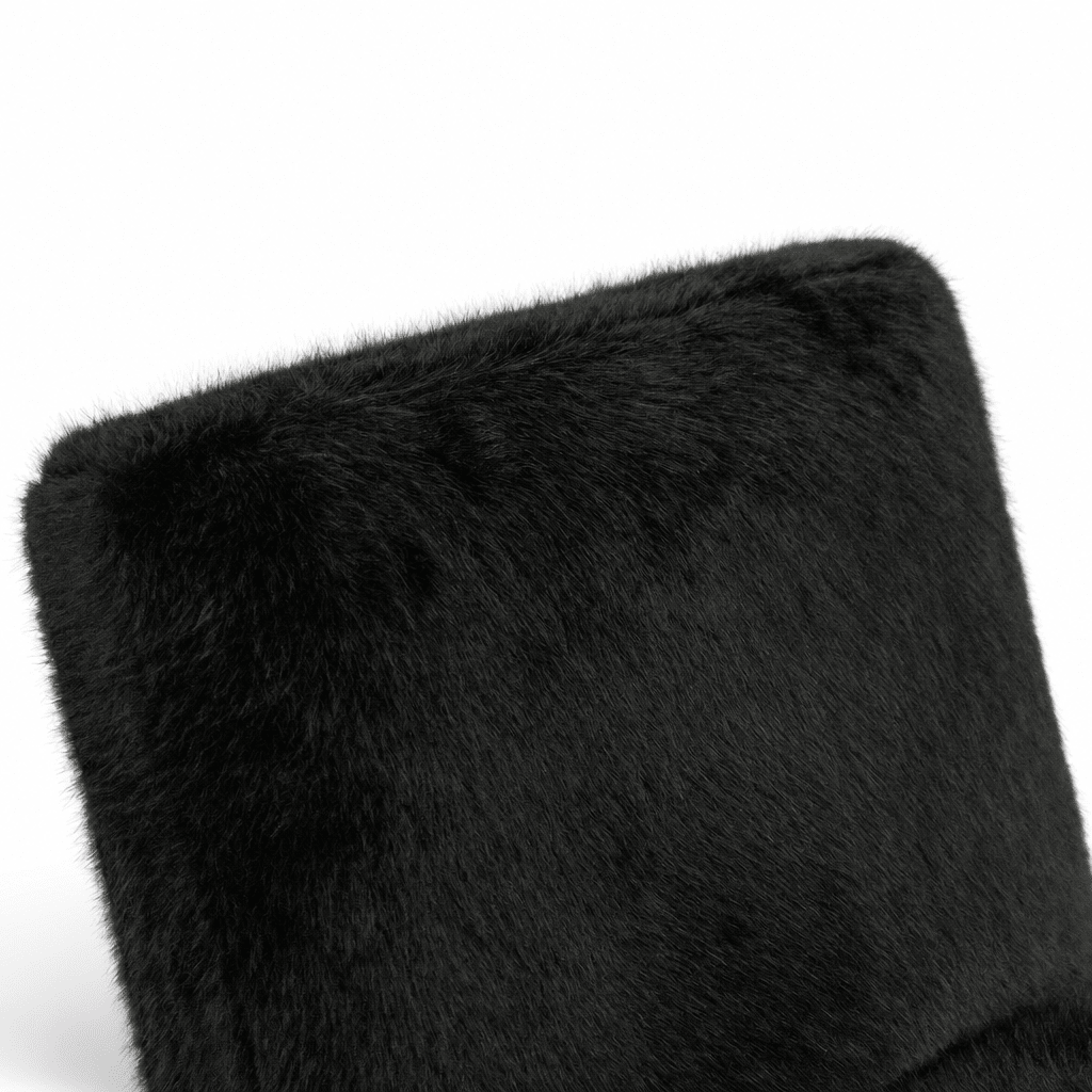 Noir Fur Lounge Chair - FURNIBLE.