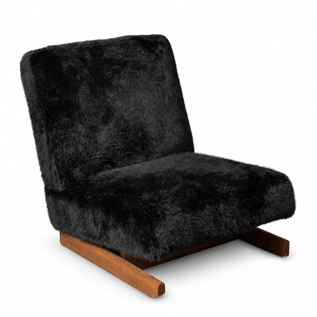 Noir Fur Lounge Chair - FURNIBLE.