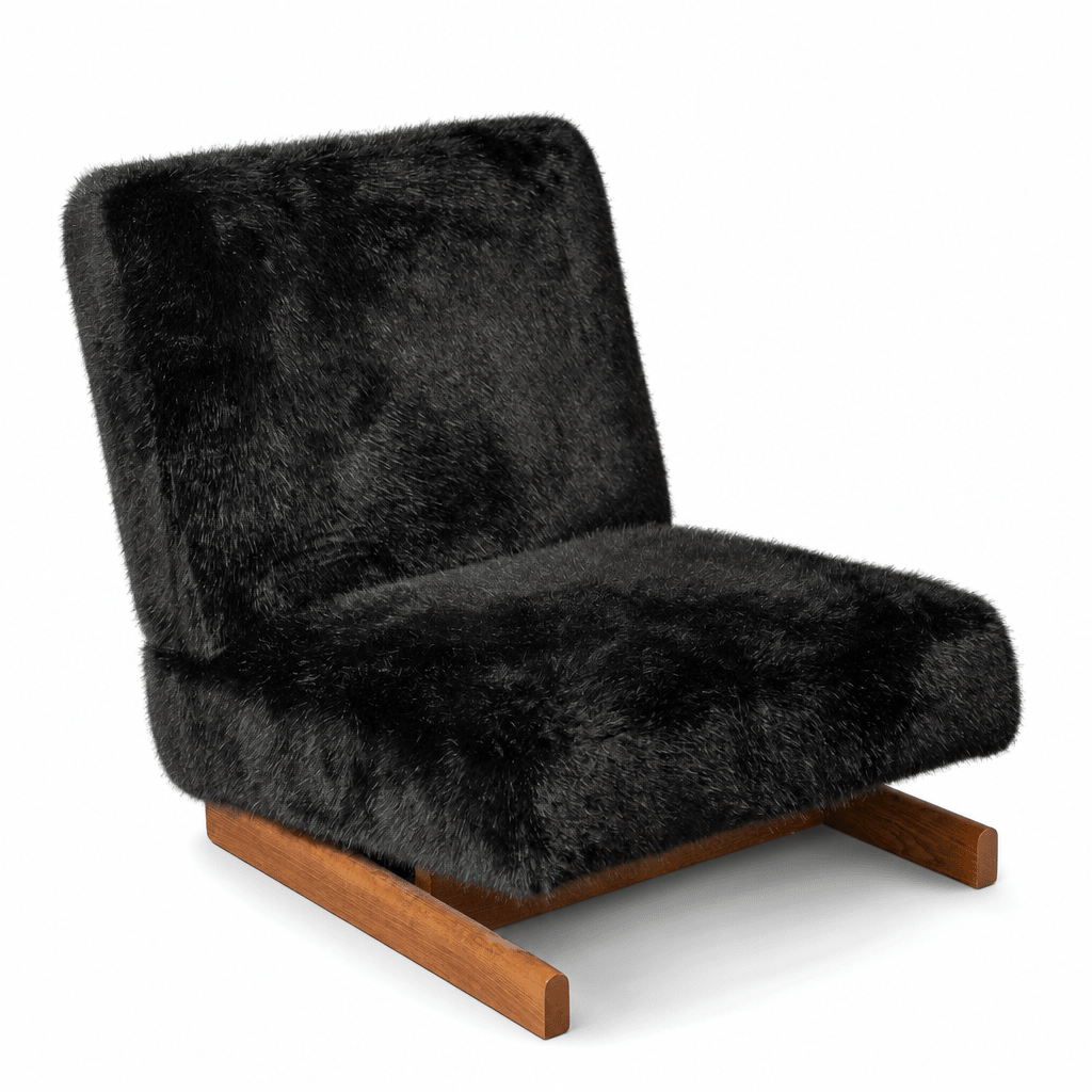 Noir Fur Lounge Chair - FURNIBLE.
