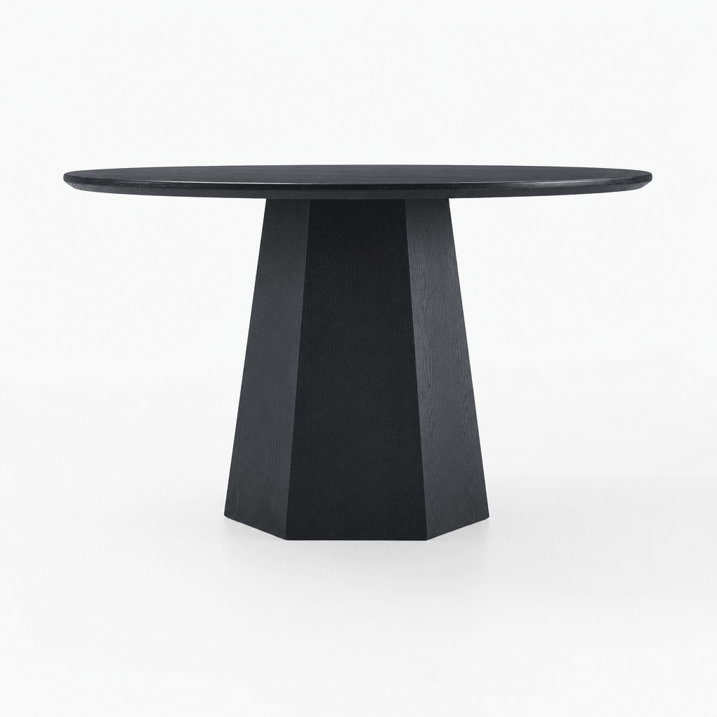 Noir Round Dining Table - FURNIBLE.